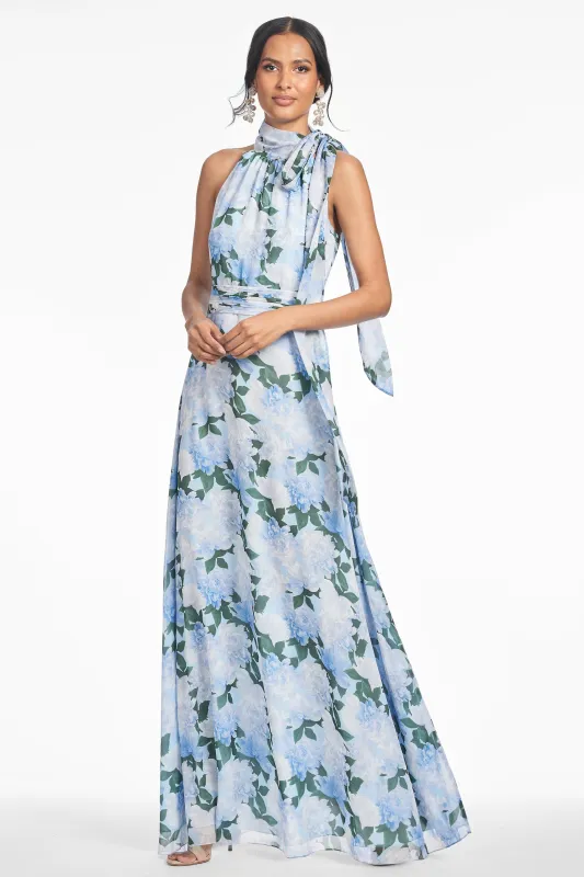 KAYLA GOWN - GLACIAL PEONIES sold by Sachin + Babi