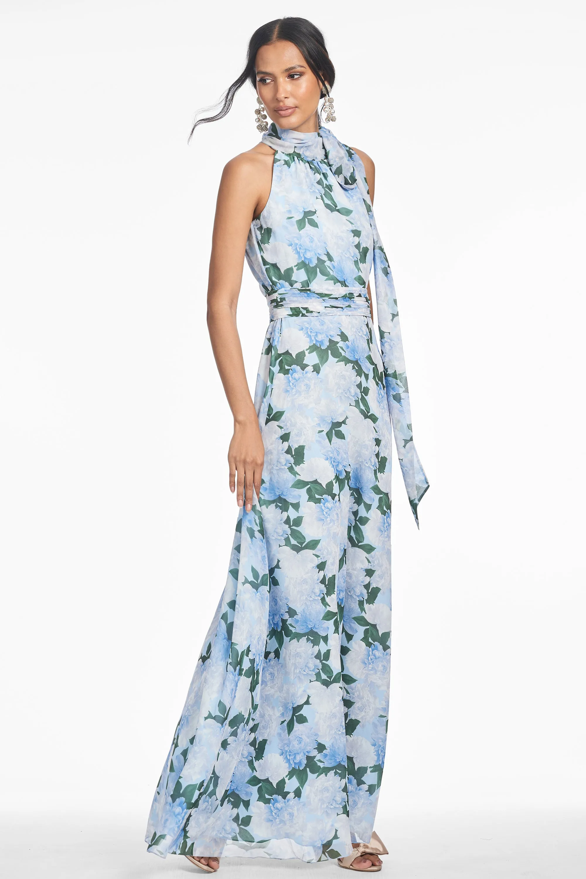 KAYLA GOWN - GLACIAL PEONIES - FINAL SALE sold by Sachin + Babi product image thumbnail 2