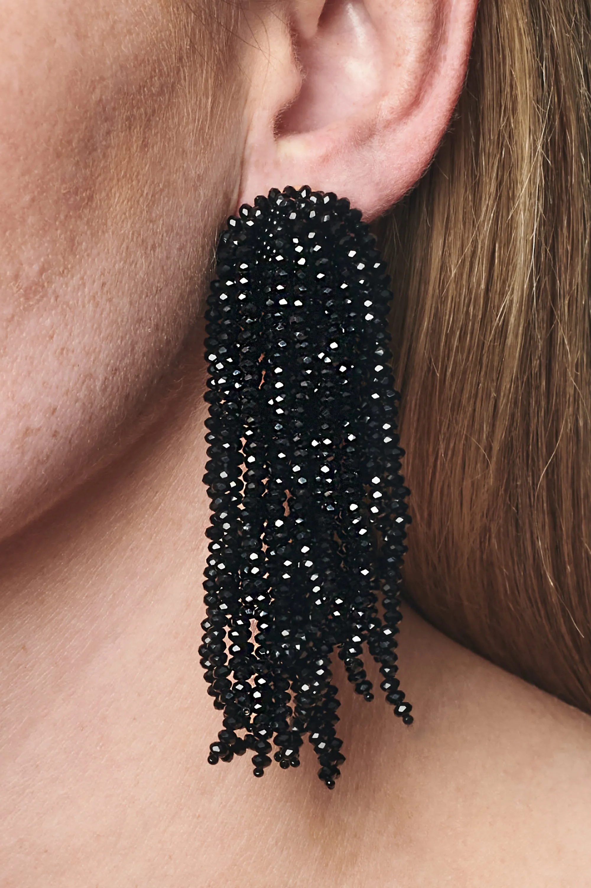 FOUNTAIN EARRINGS - BLACK sold by Sachin + Babi