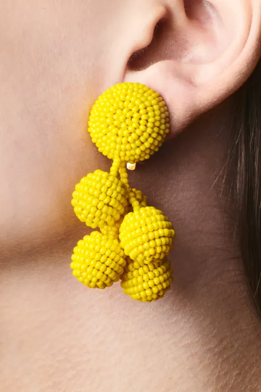 MINI COCONUTS EARRINGS - GOLDEN ROD sold by Sachin + Babi
