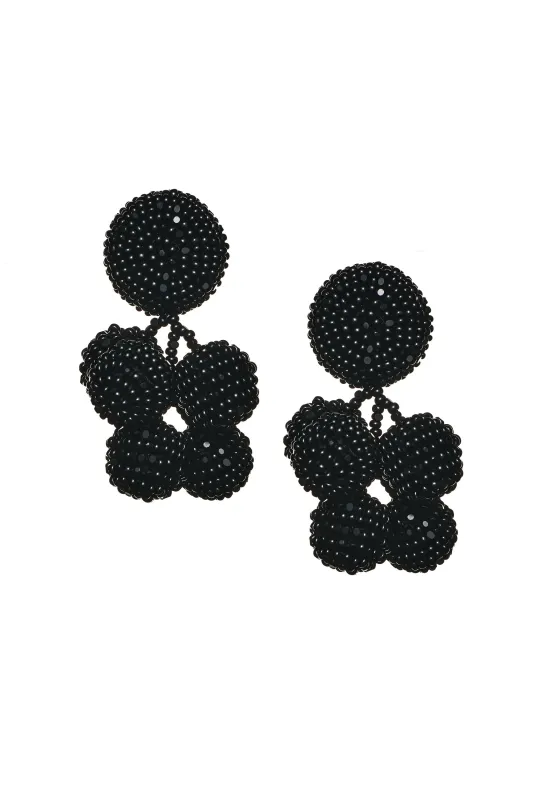 MINI COCONUTS EARRINGS - JET sold by Sachin + Babi