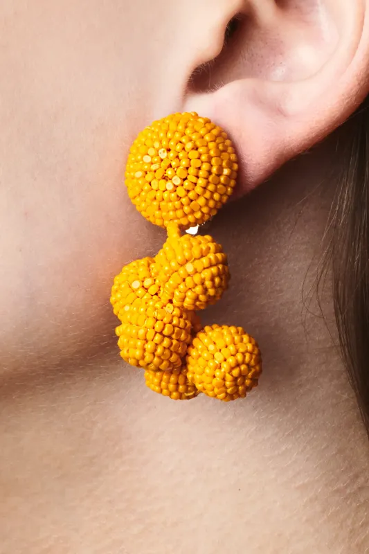 MINI COCONUTS EARRINGS - TANGERINE sold by Sachin + Babi