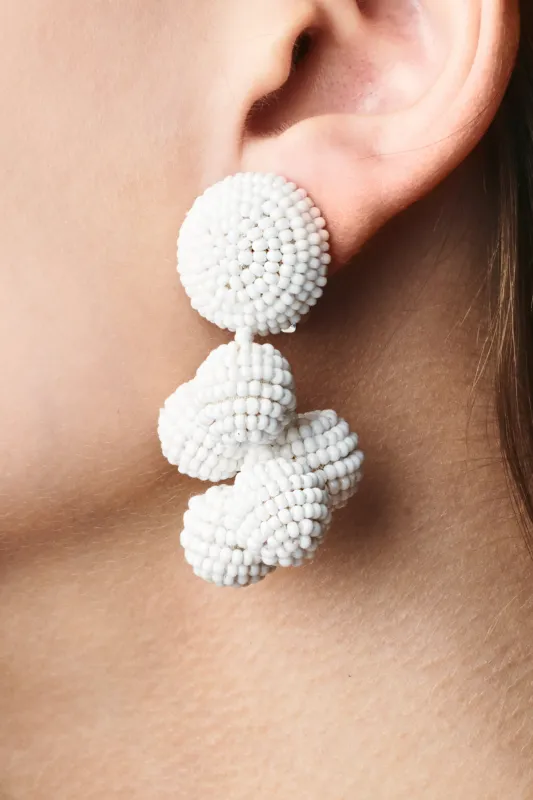 MINI COCONUTS EARRINGS - WHITE sold by Sachin + Babi