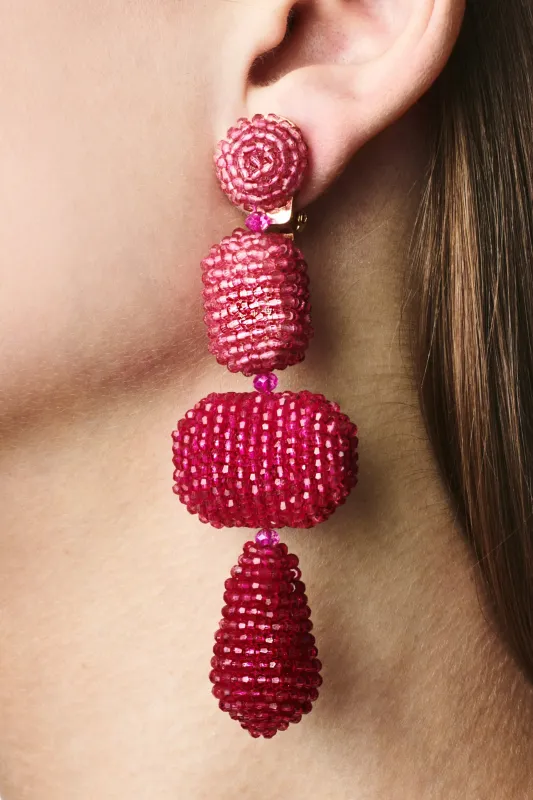JOSEPHINE EARRINGS - RASPBERRY OMBRE made by Sachin + Babi