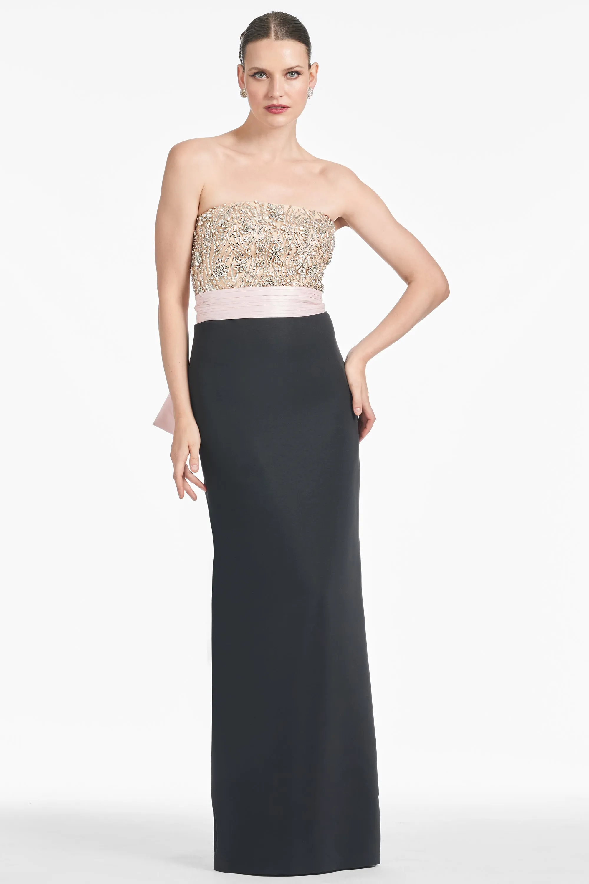MARILYN GOWN - BLUSH/BLACK sold by Sachin + Babi product image thumbnail 3