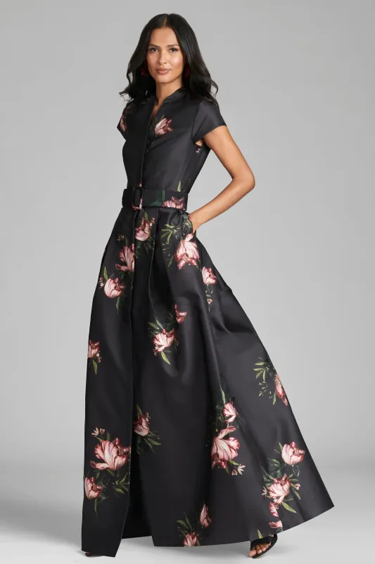 Marta Gown - Noir Blossom sold by Sachin + Babi