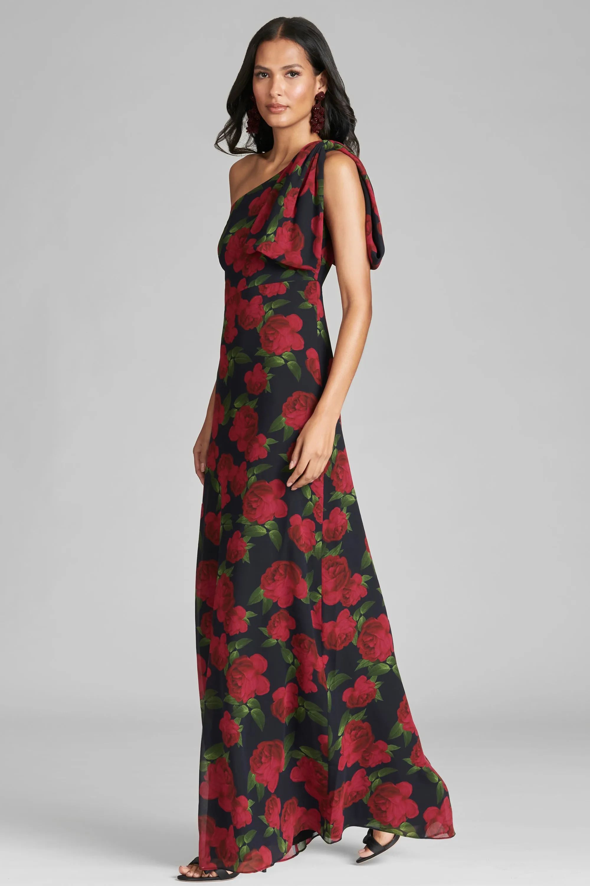 CHELSEA GOWN - RUBY TEA ROSES - FINAL SALE sold by Sachin + Babi product image thumbnail 2