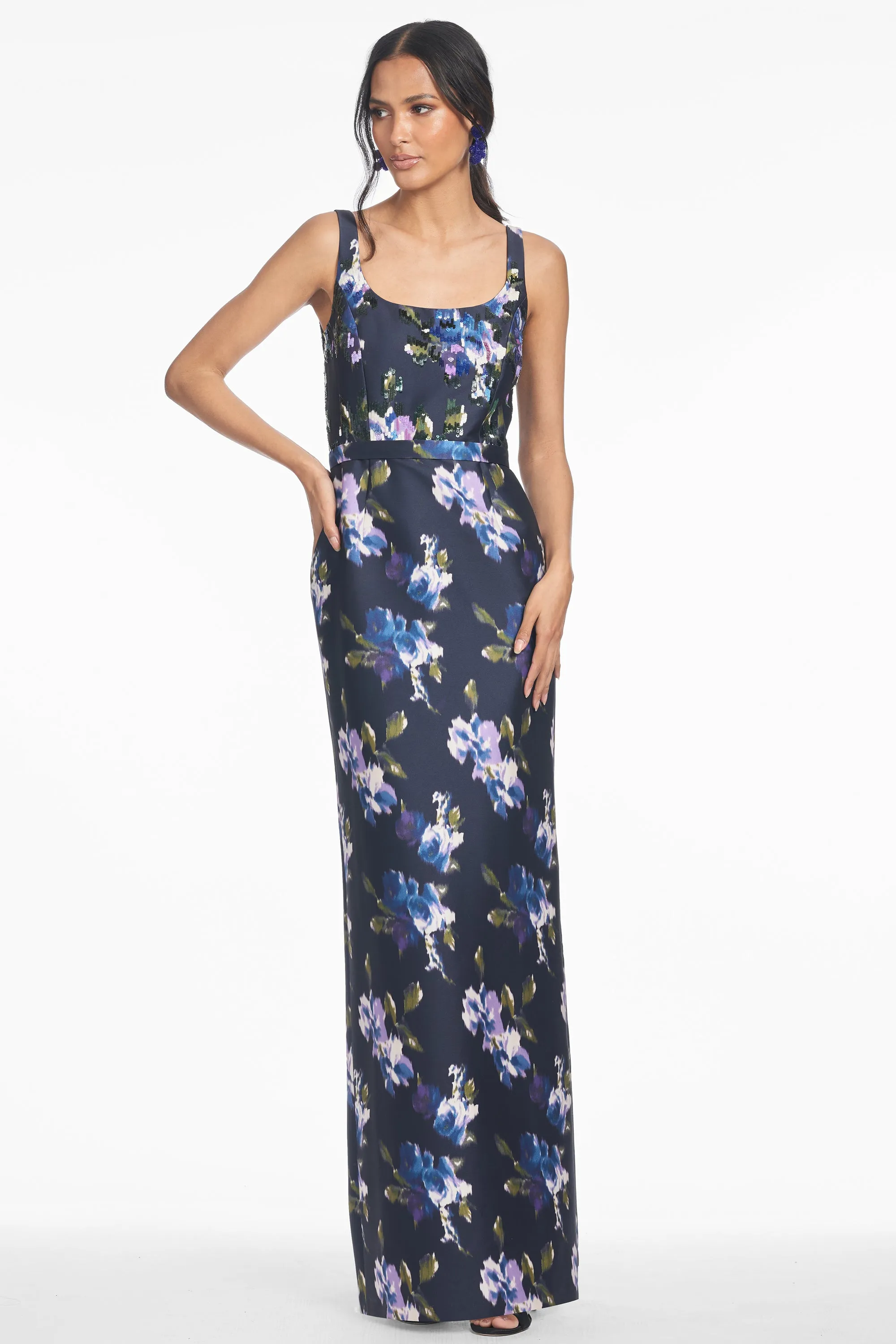 LANA GOWN - MIDNIGHT CORSAGE - FINAL SALE sold by Sachin + Babi