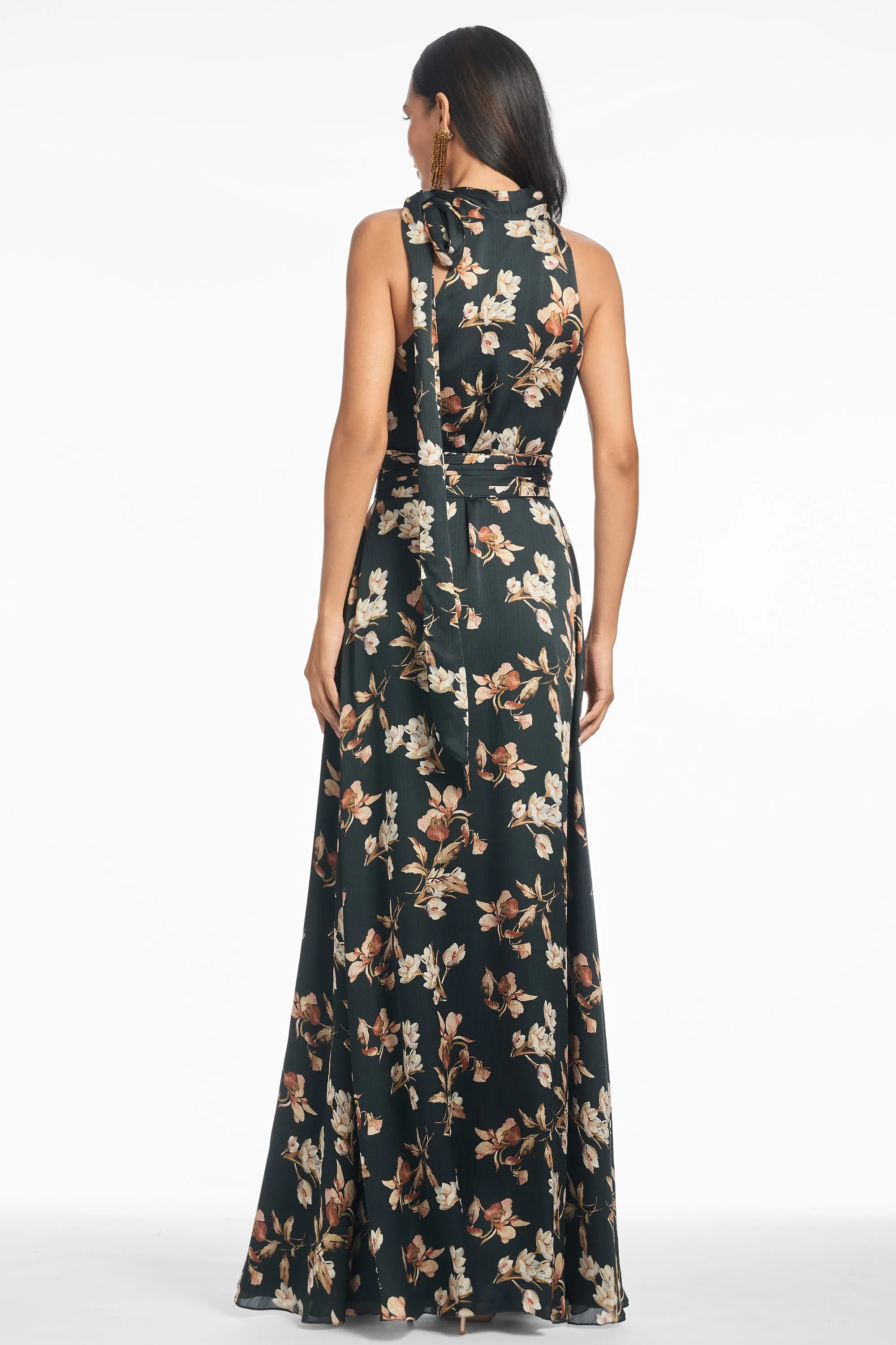 KAYLA GOWN - BLACK VENETIA PETAL - FINAL SALE sold by Sachin + Babi product image thumbnail 3