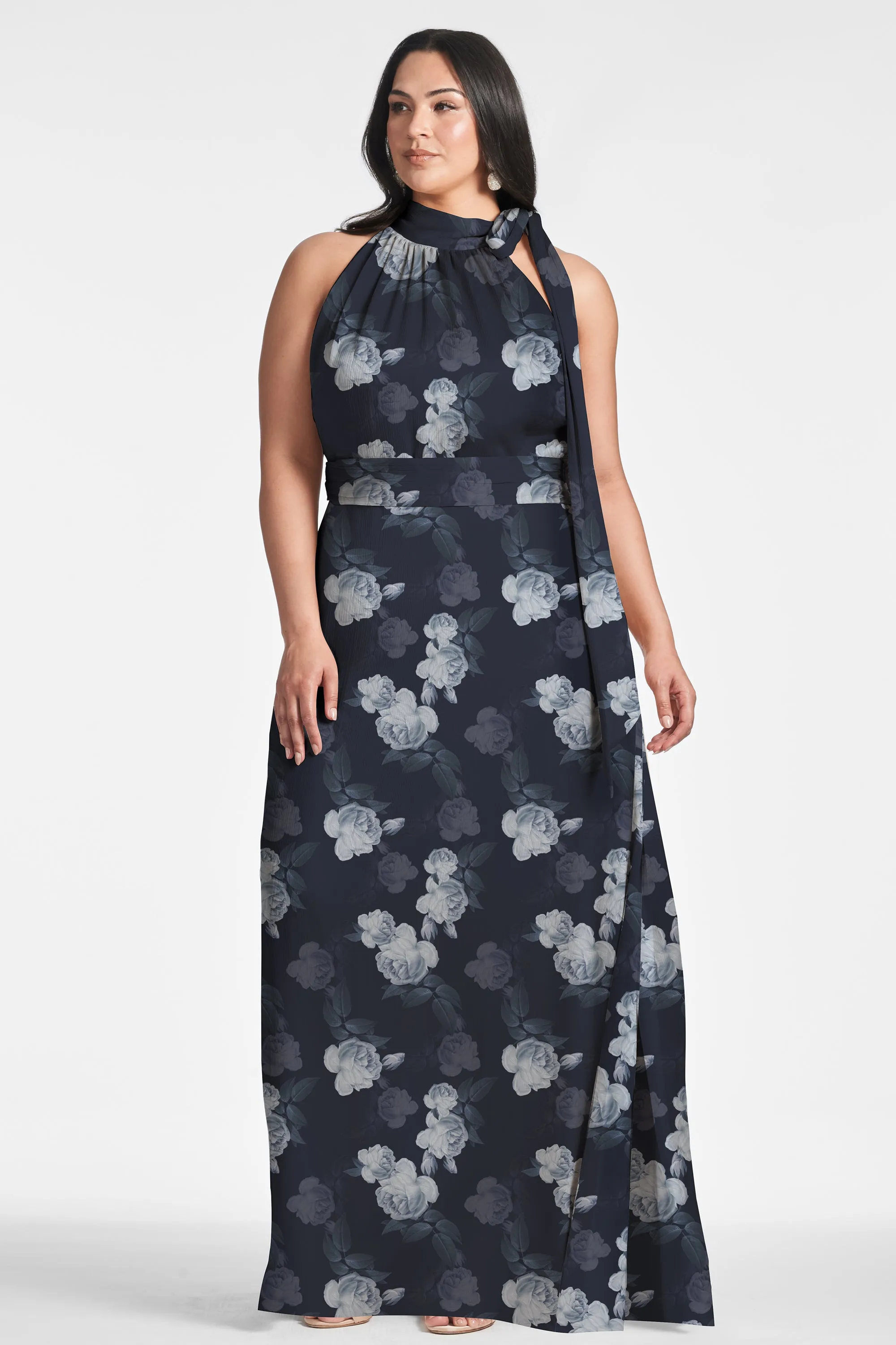 KAYLA GOWN - MIDNIGHT GLACIAL ROSE - FINAL SALE sold by Sachin + Babi product image thumbnail 4