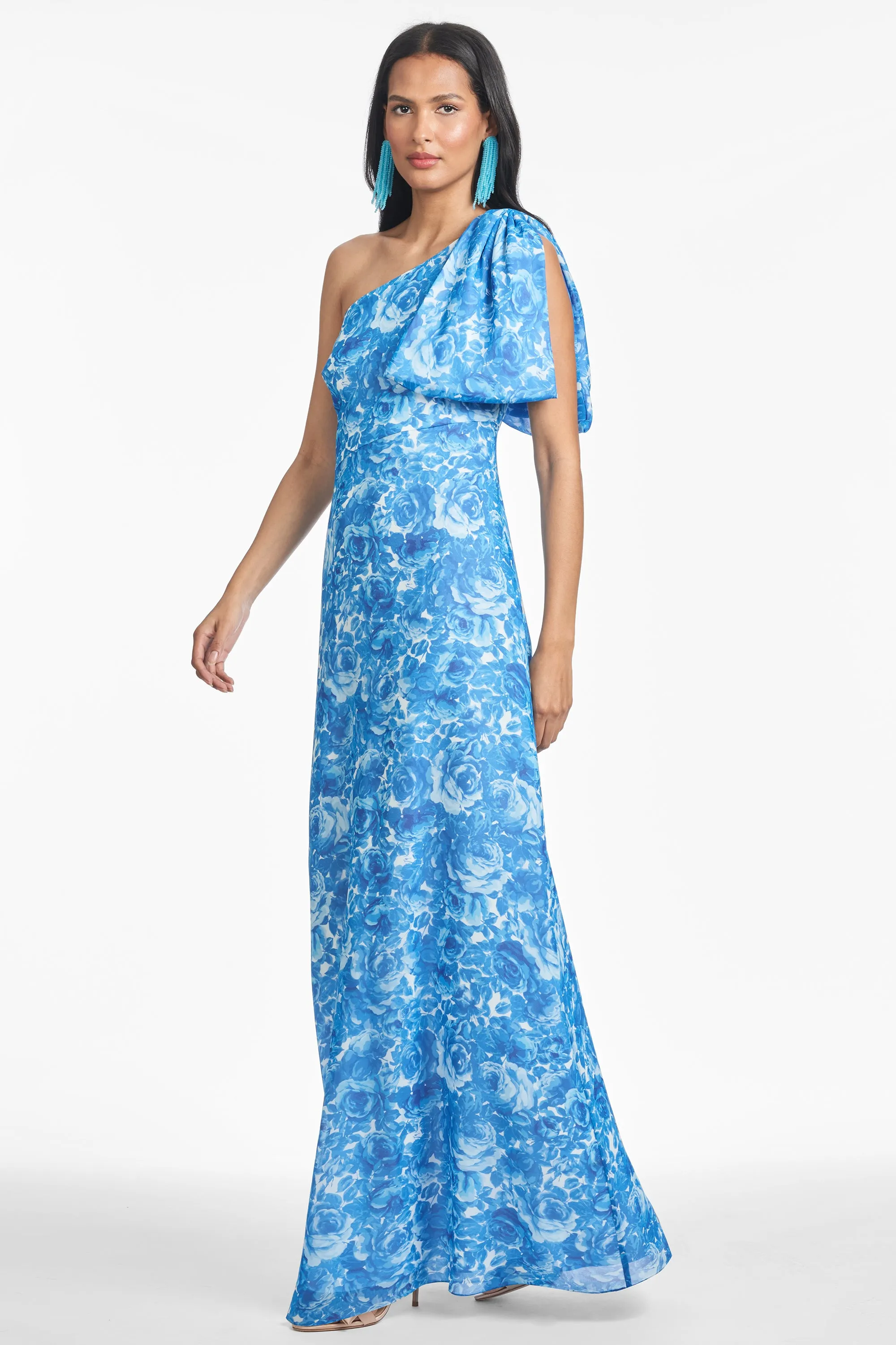 CHELSEA GOWN - MEDITERRANEAN BLOOMS - FINAL SALE sold by Sachin + Babi product image thumbnail 2