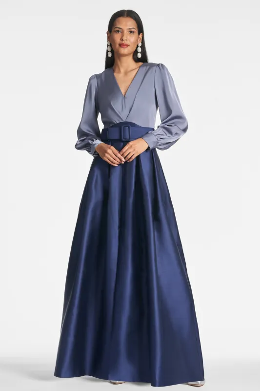 Zoe Gown - Cool Grey/Night Sky sold by Sachin + Babi