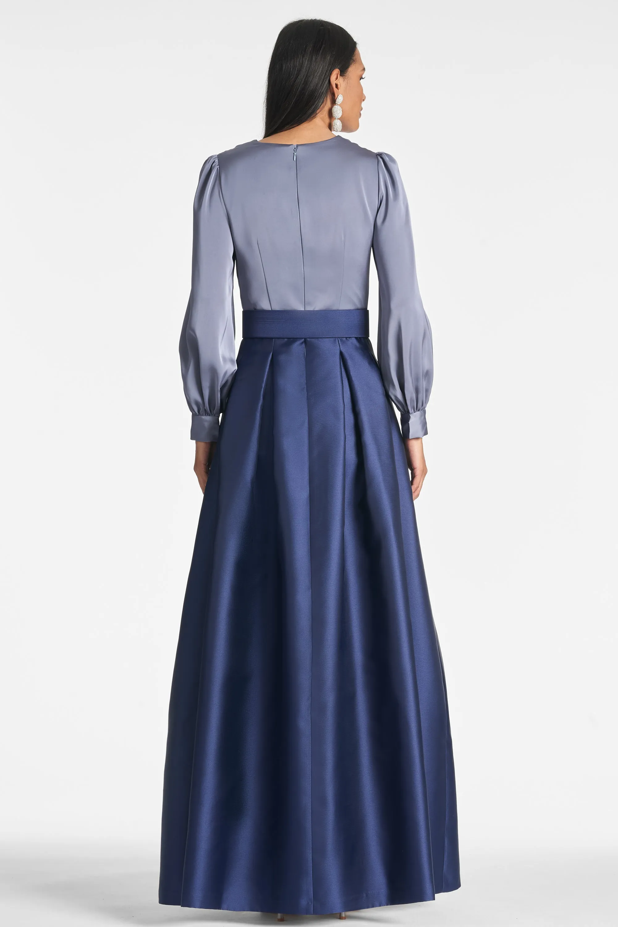 Zoe Gown - Cool Grey/Night Sky sold by Sachin + Babi product image thumbnail 4