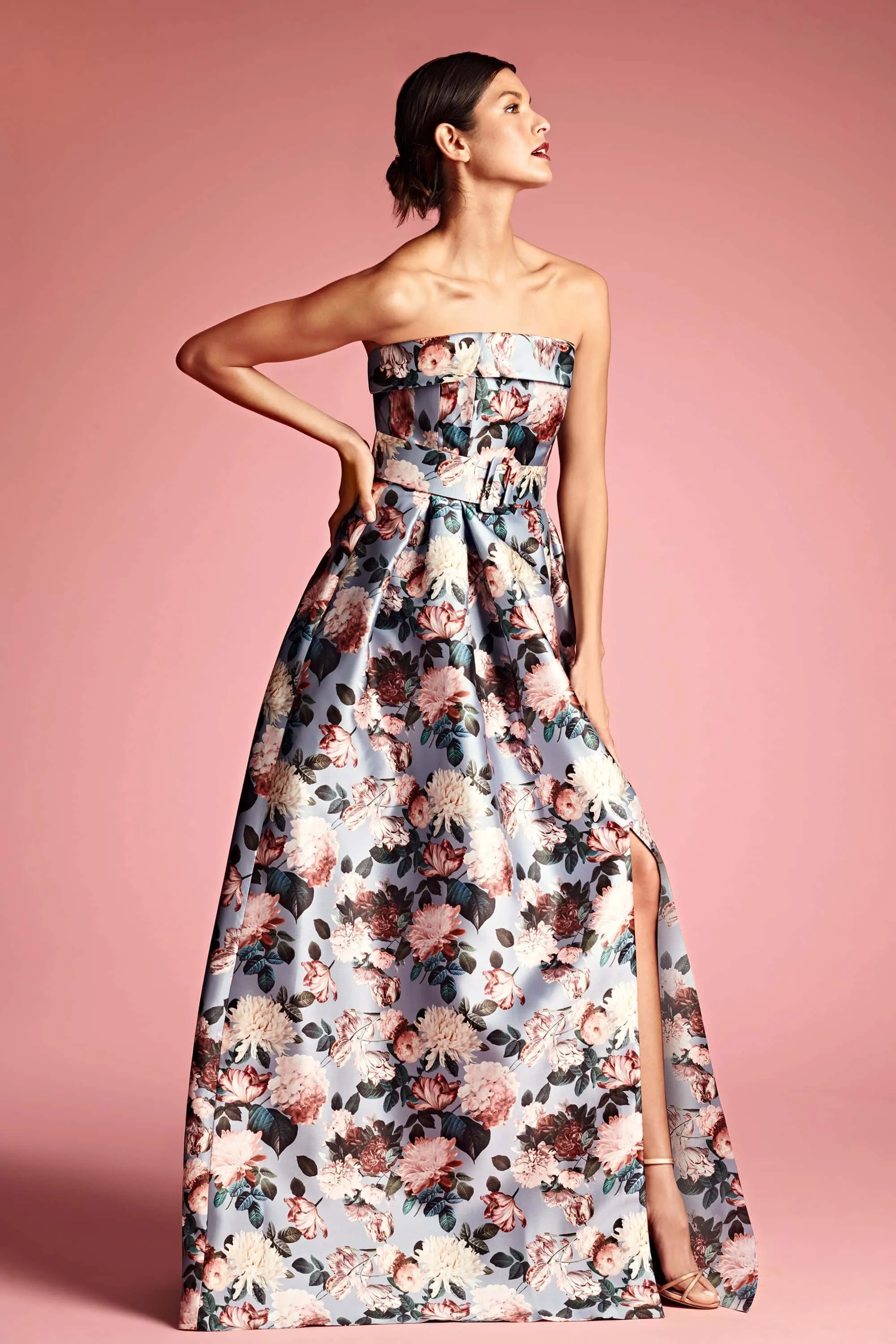 BRIELLE GOWN - ICE BLUE GARDEN - FINAL SALE sold by Sachin + Babi product image thumbnail 4