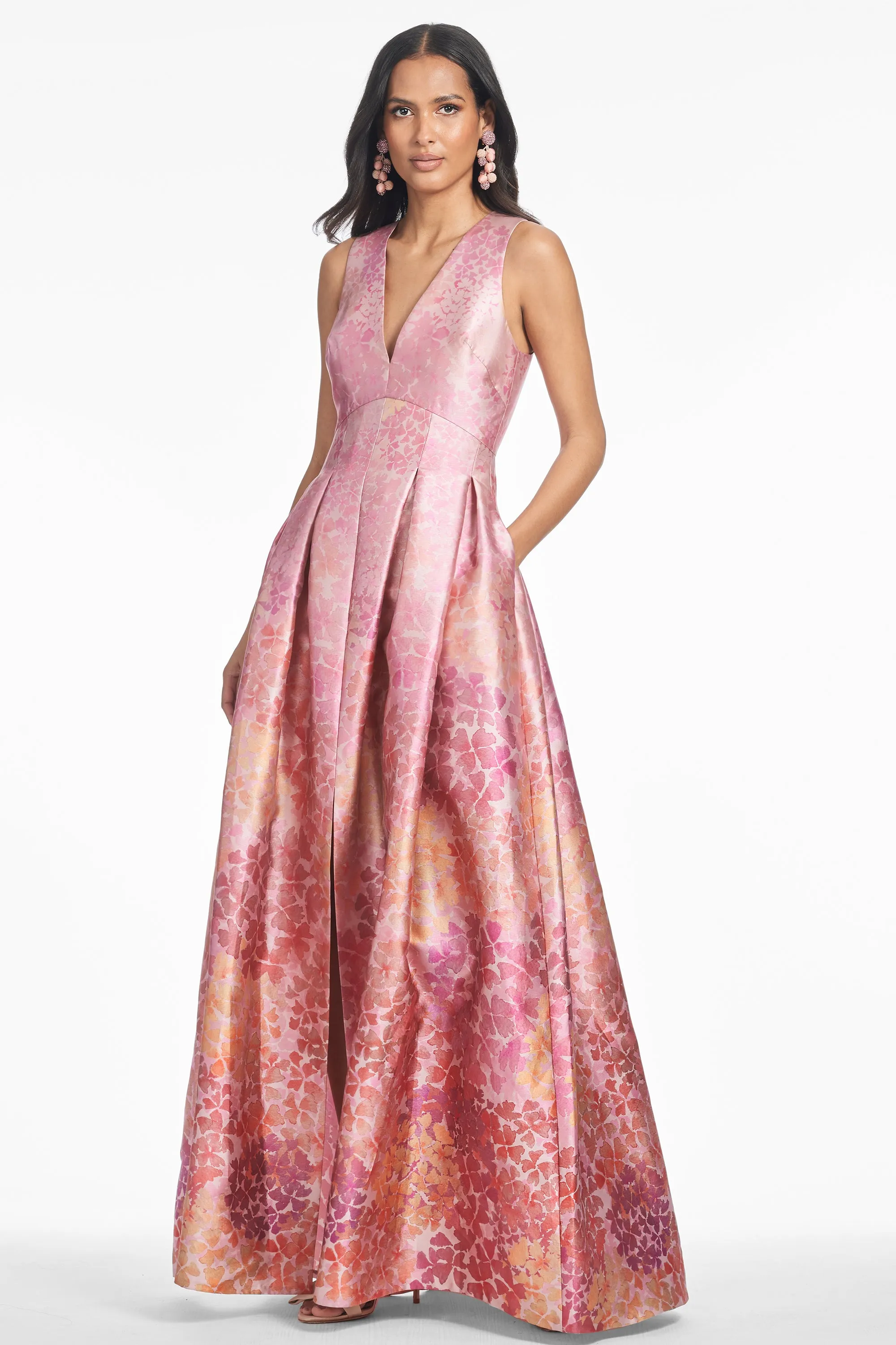 BROOKE GOWN - LIGHT SUNSET HYDRANGEA sold by Sachin + Babi