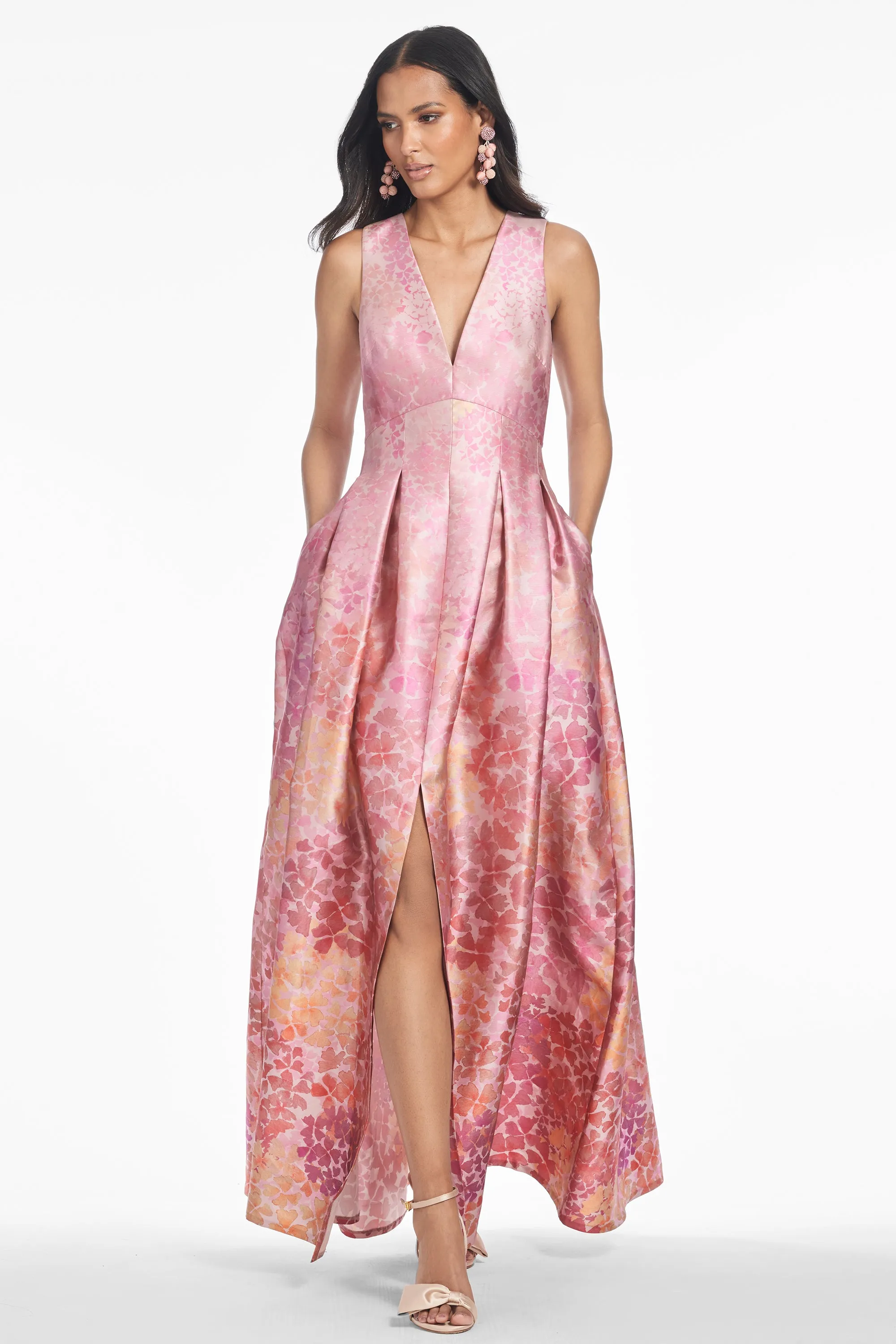 BROOKE GOWN - LIGHT SUNSET HYDRANGEA sold by Sachin + Babi product image thumbnail 3