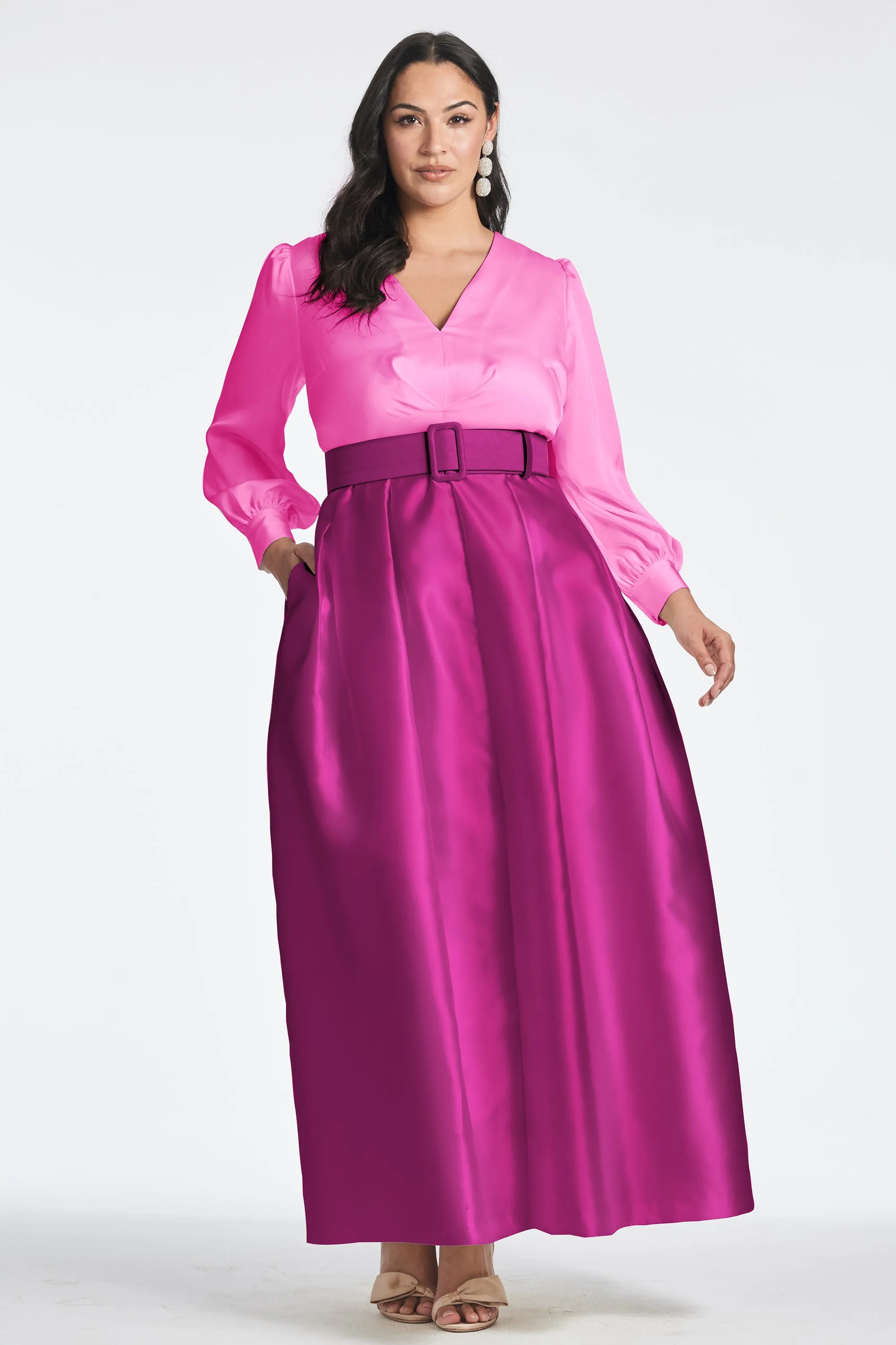 Zoe Gown - Pink/Magenta sold by Sachin + Babi product image thumbnail 4