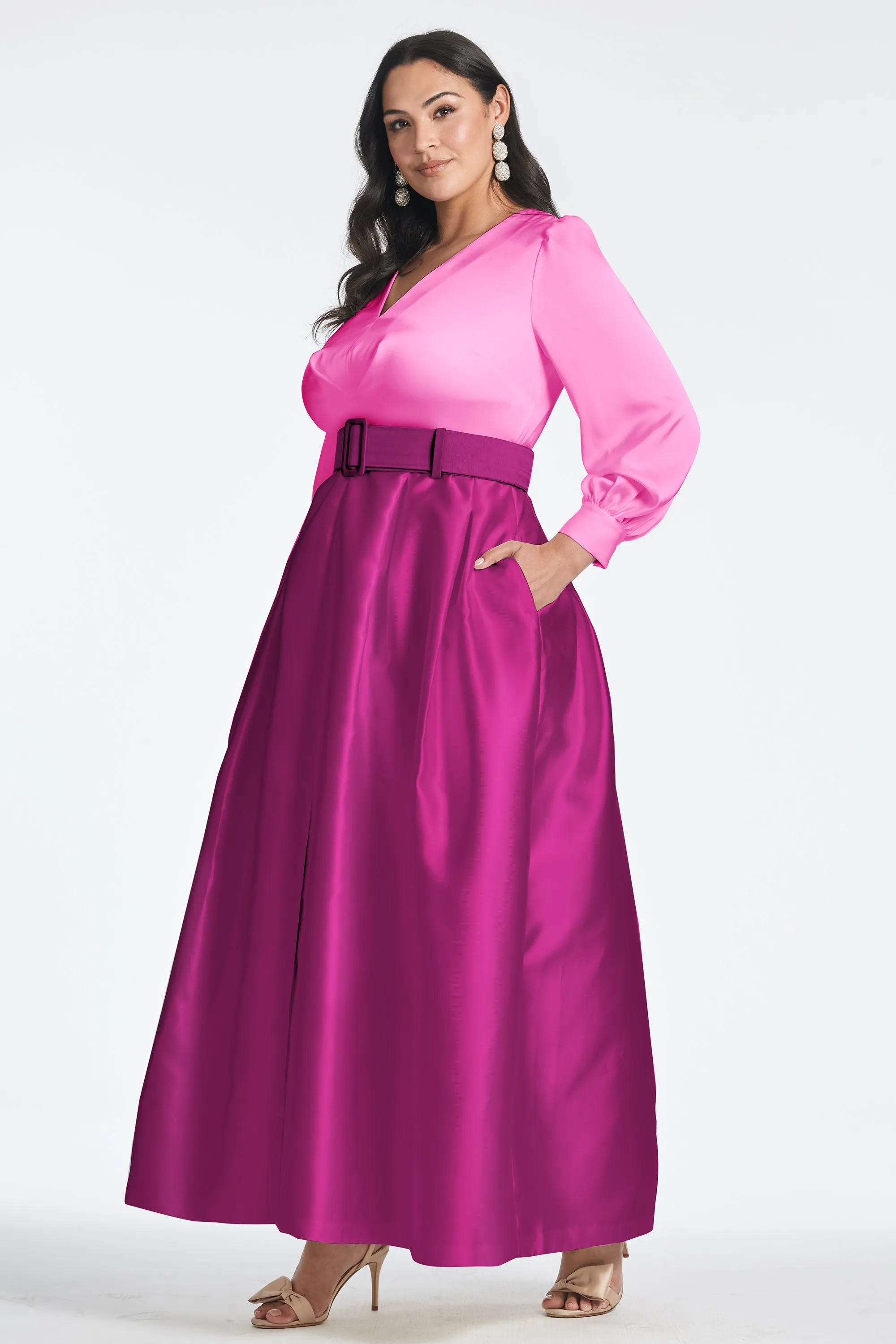 Zoe Gown - Pink/Magenta sold by Sachin + Babi product image thumbnail 5