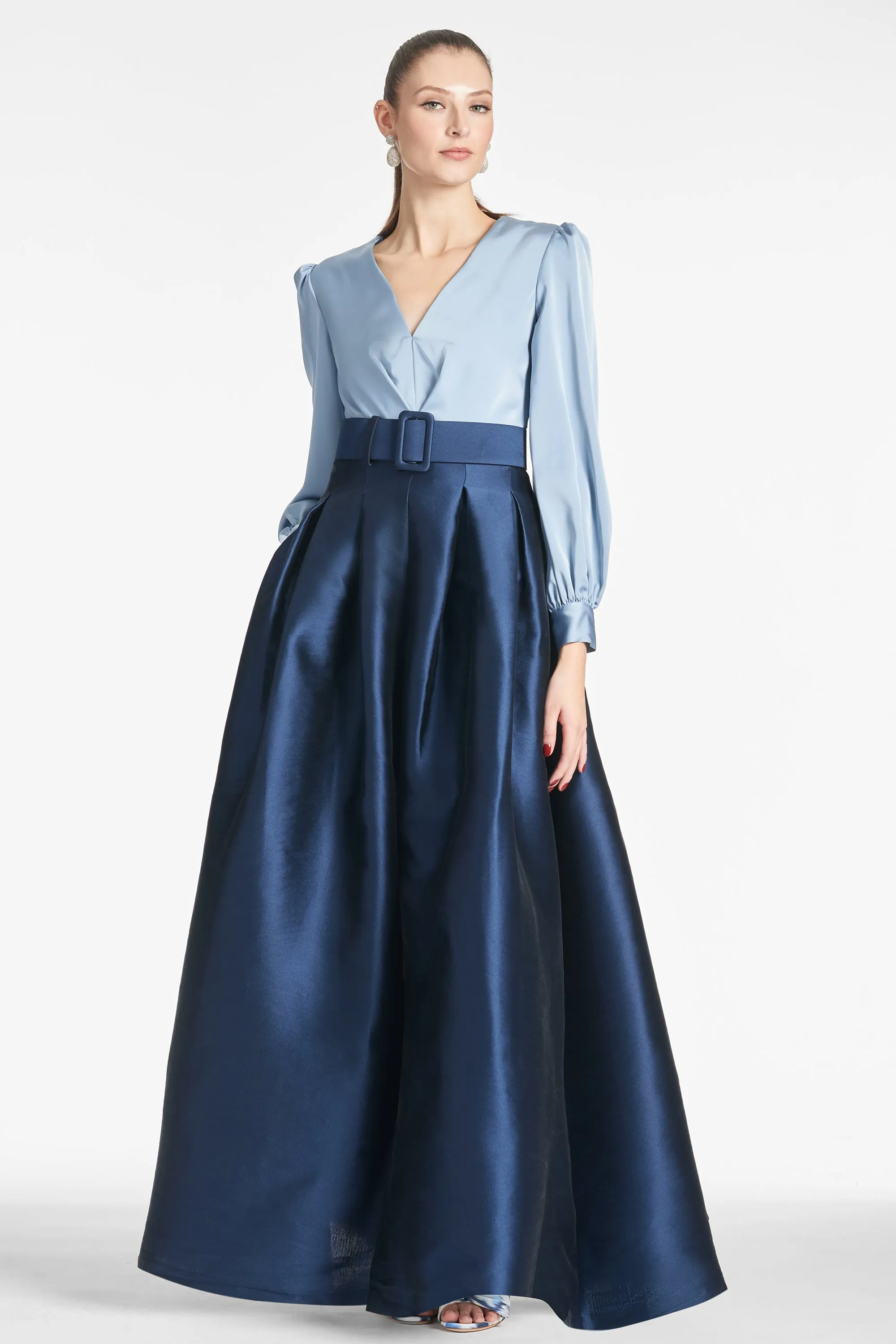 Zoe Gown - Slate/Navy sold by Sachin + Babi product image thumbnail 2