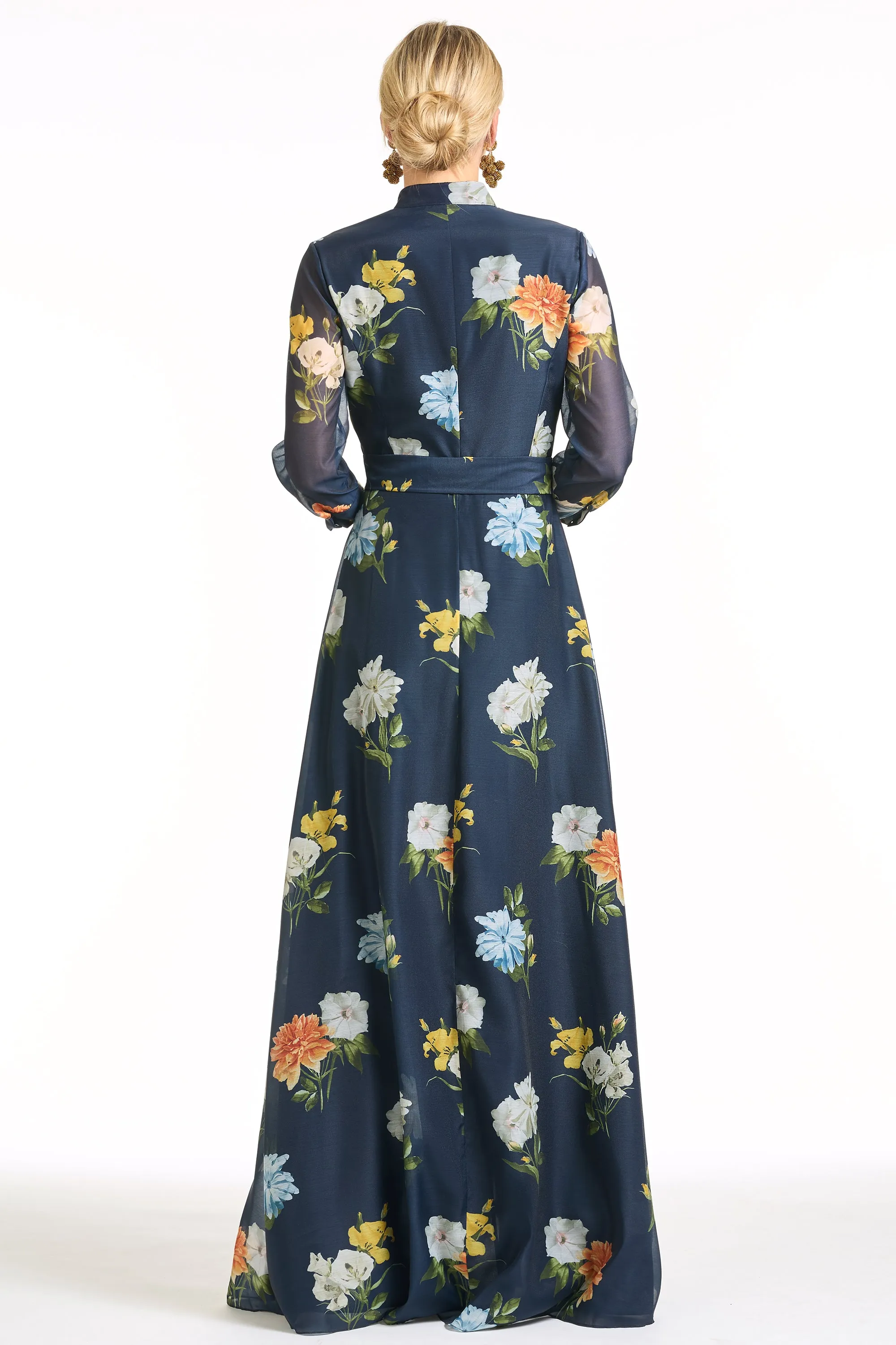 EMBELLISHED ADDISON GOWN - NAVY WILDLFOWERS sold by Sachin + Babi product image thumbnail 5