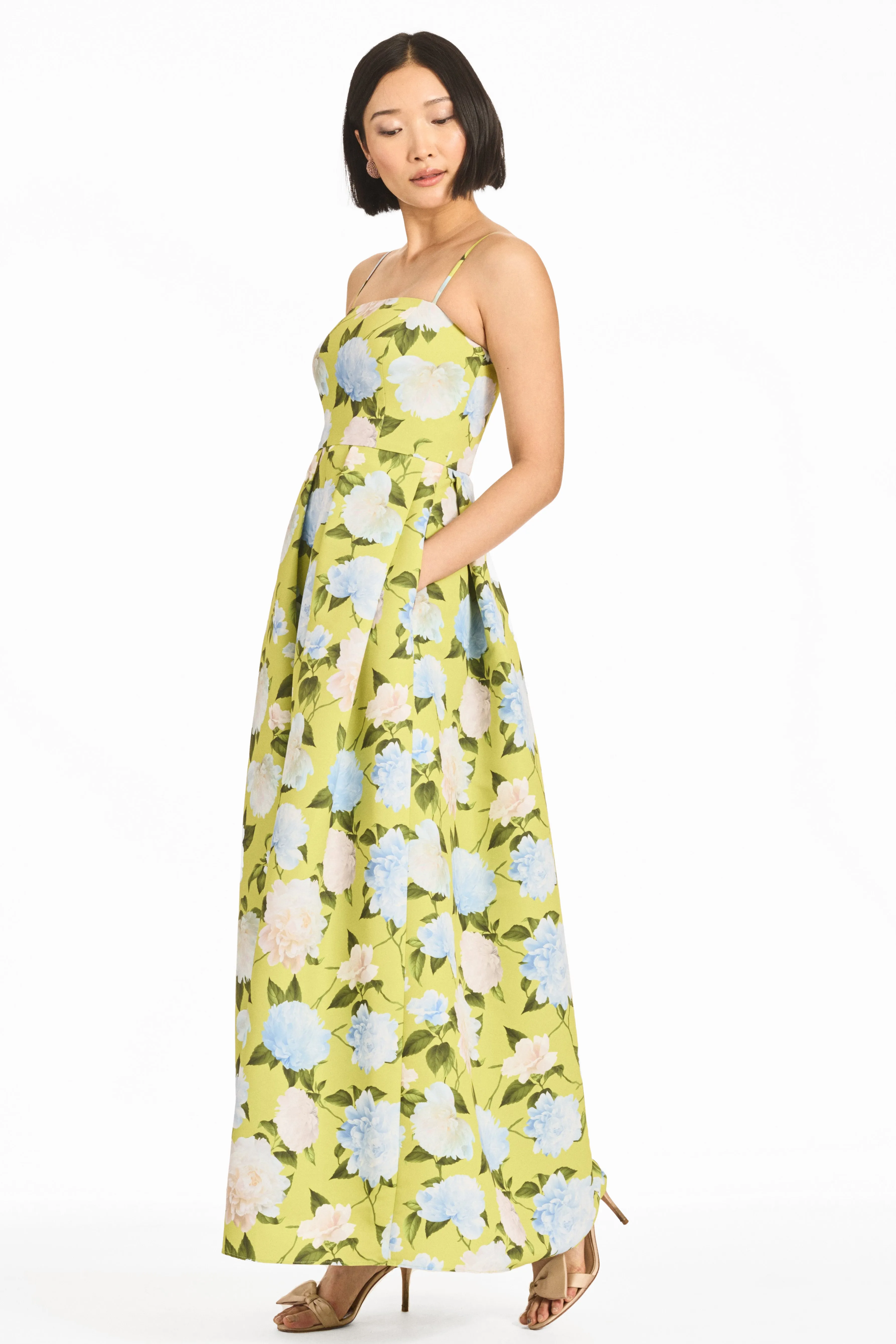 BEAU GOWN - CITRINE PEONIES sold by Sachin + Babi product image thumbnail 4