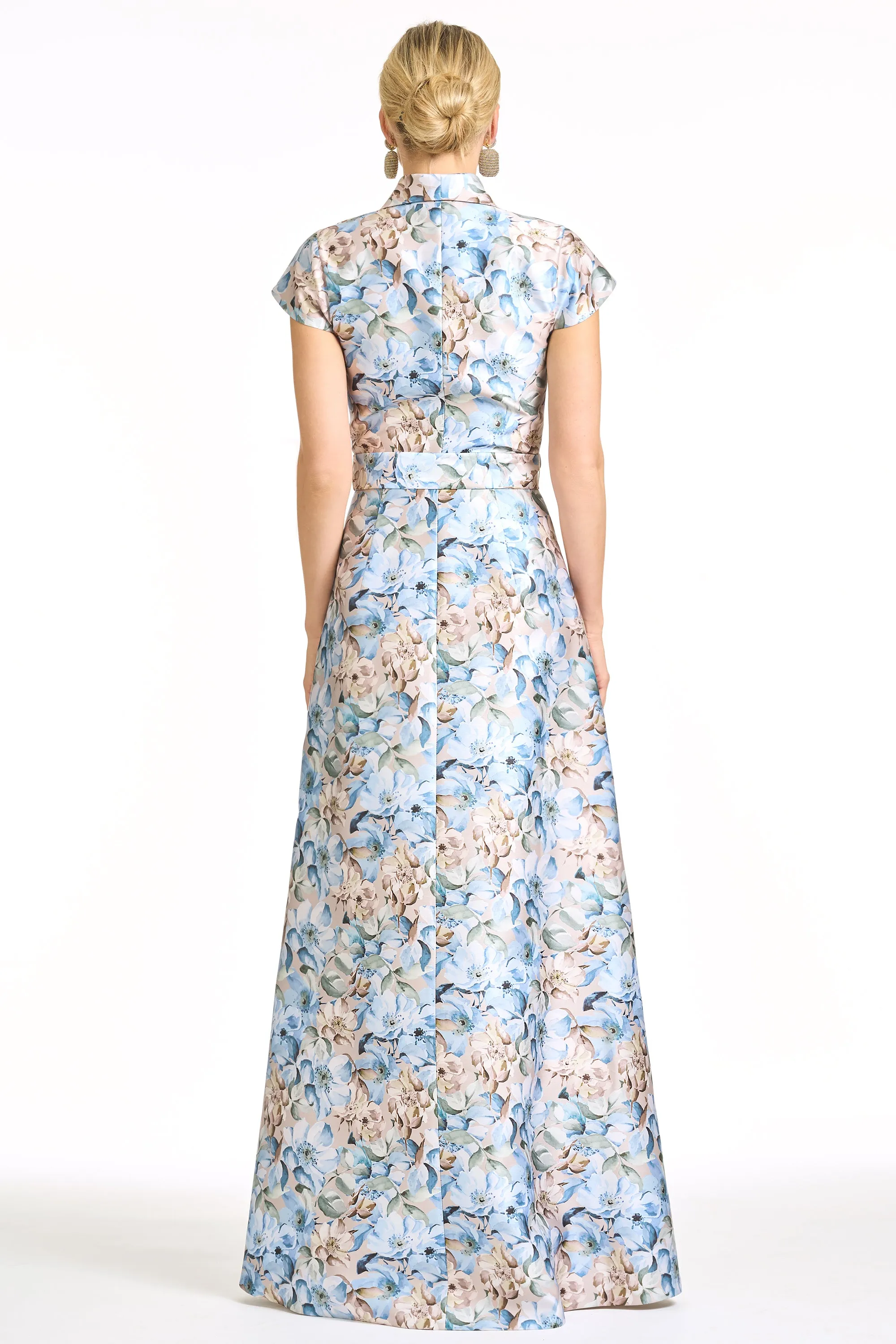 ETIENNE GOWN - WATERCOLOR GERNAIUM sold by Sachin + Babi product image thumbnail 3