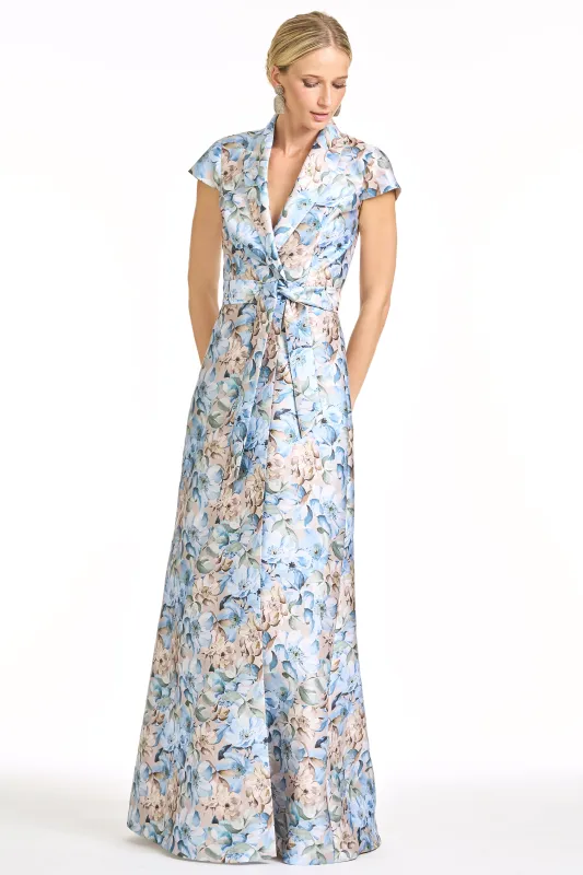 ETIENNE GOWN - WATERCOLOR GERNAIUM sold by Sachin + Babi