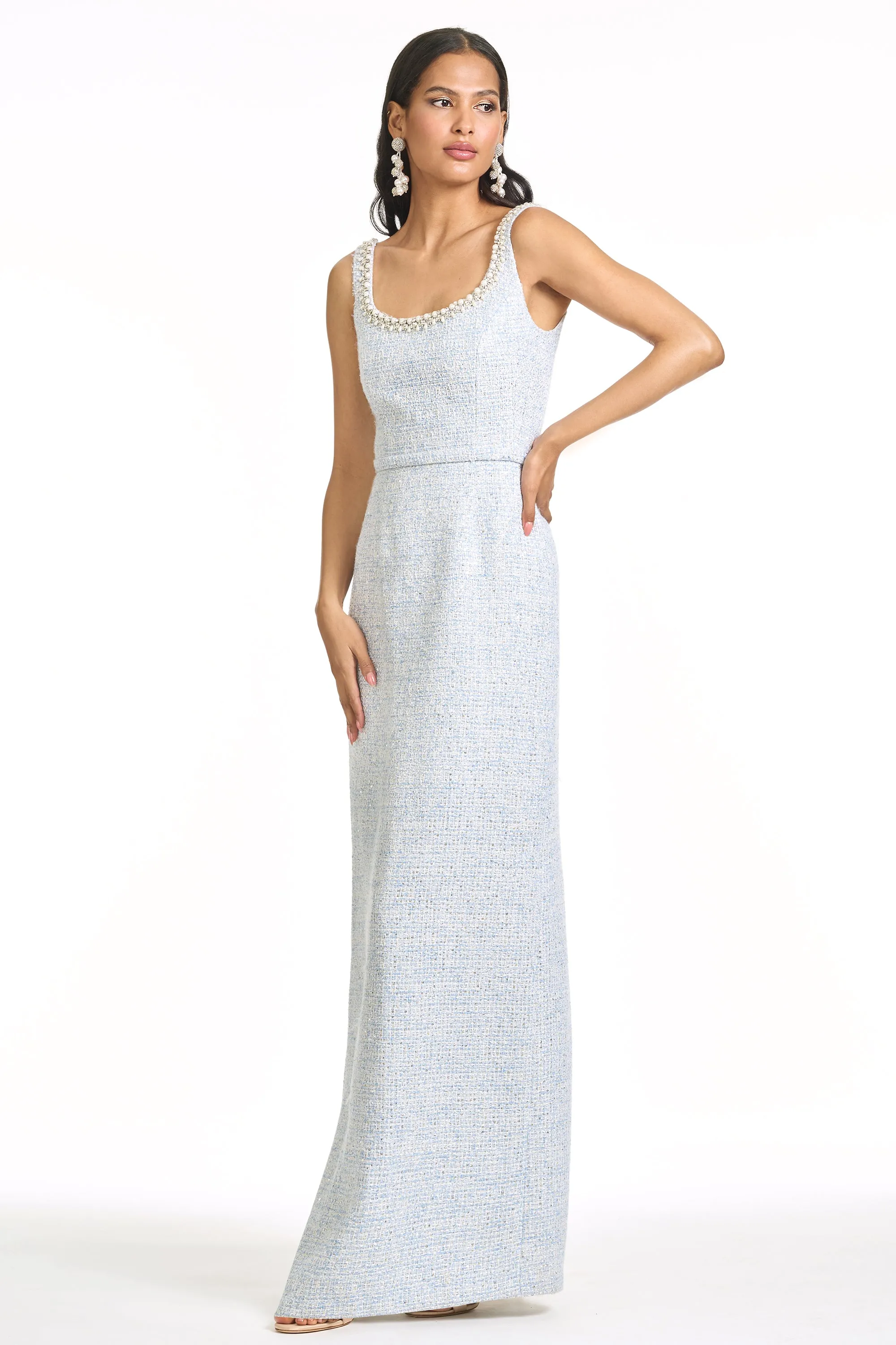 EMBELLISHED LANA GOWN - ICE BLUE sold by Sachin + Babi product image thumbnail 3