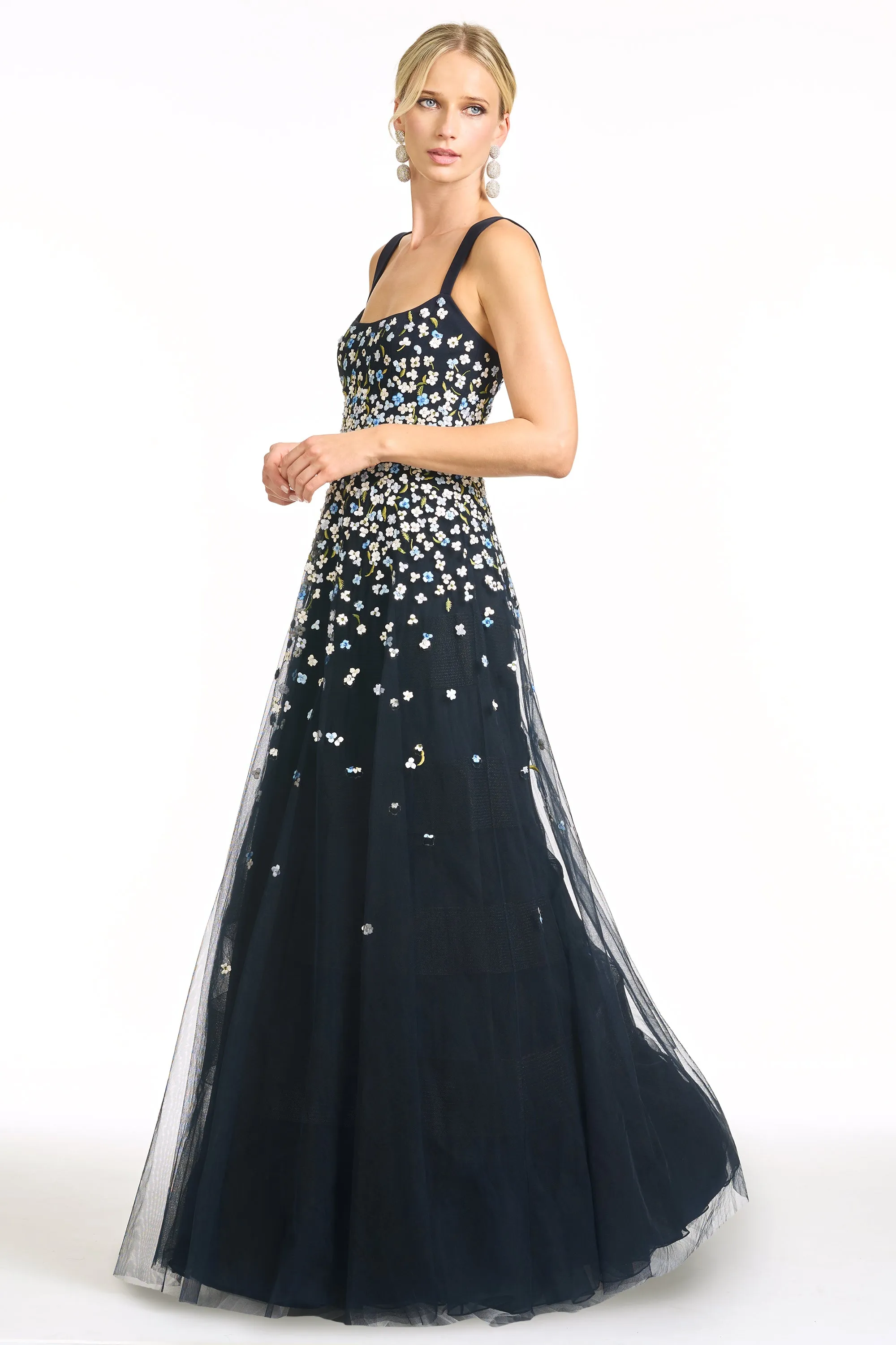 EMBROIDERED AKKA GOWN - DARK MIDNIGHT sold by Sachin + Babi product image thumbnail 5