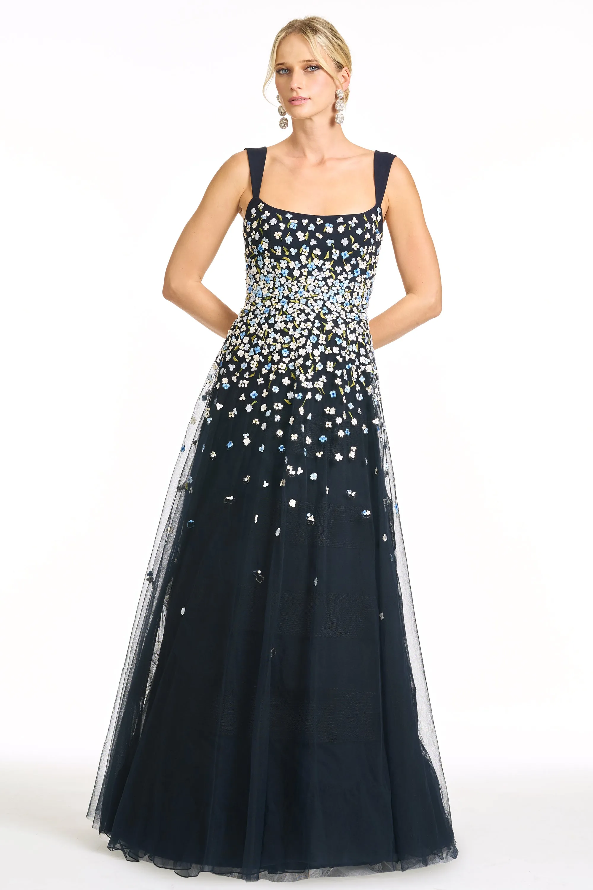 EMBROIDERED AKKA GOWN - DARK MIDNIGHT sold by Sachin + Babi product image thumbnail 2