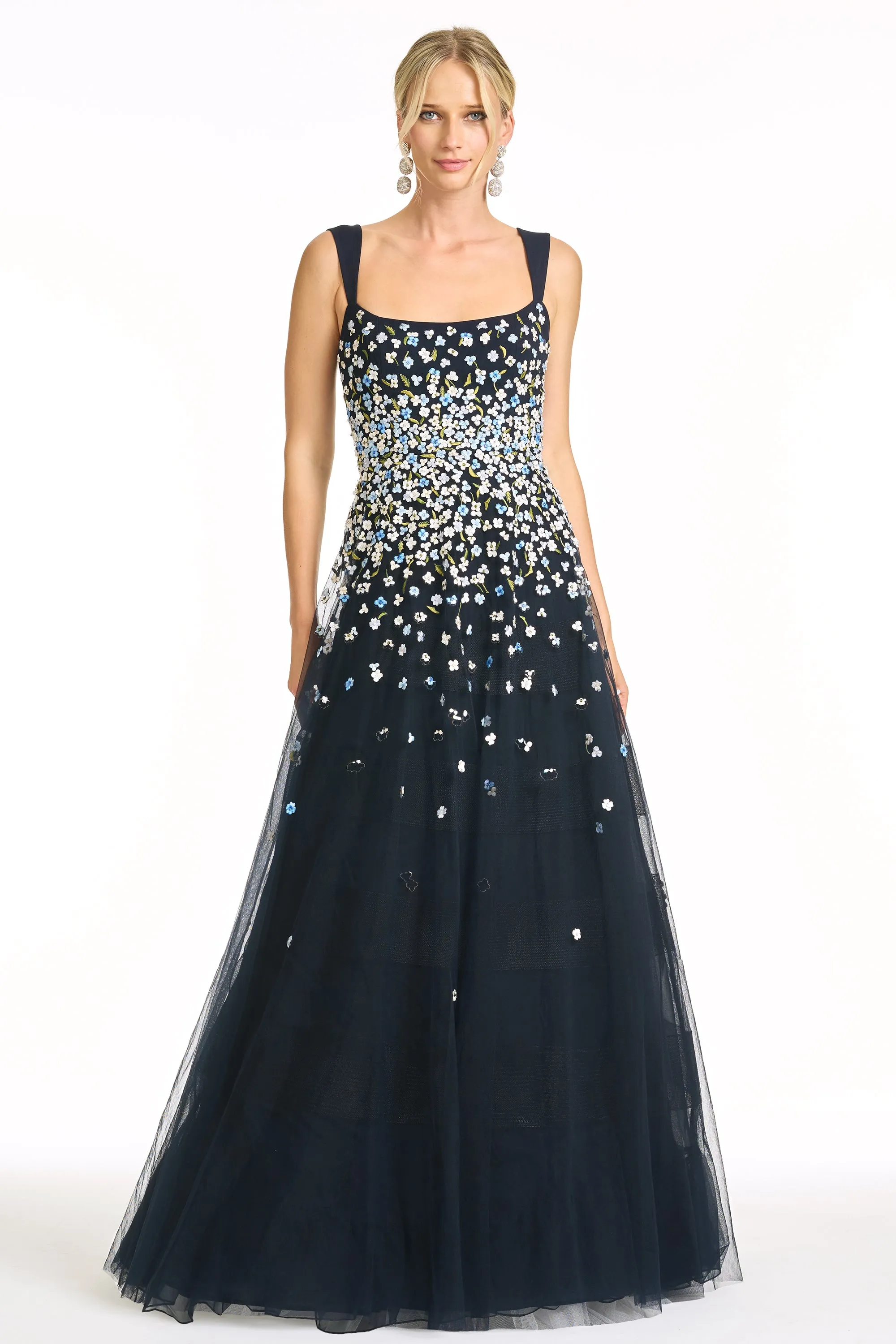 EMBROIDERED AKKA GOWN - DARK MIDNIGHT sold by Sachin + Babi product image thumbnail 4