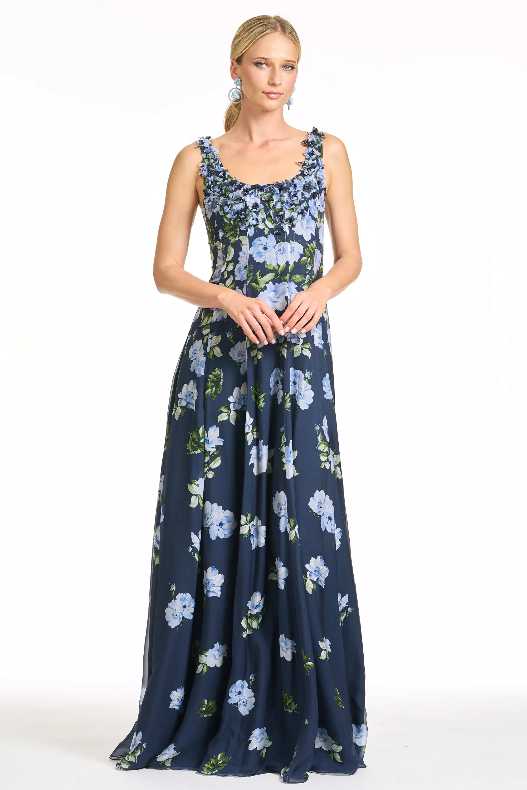 EMBELLISHED INDIRA GOWN - CORSAGE DEGRADE sold by Sachin + Babi