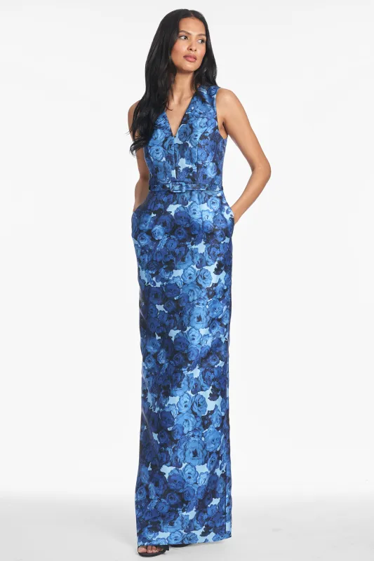 ADELLYN GOWN - INDIGO GRANDIFLORA - FINAL SALE made by Sachin + Babi