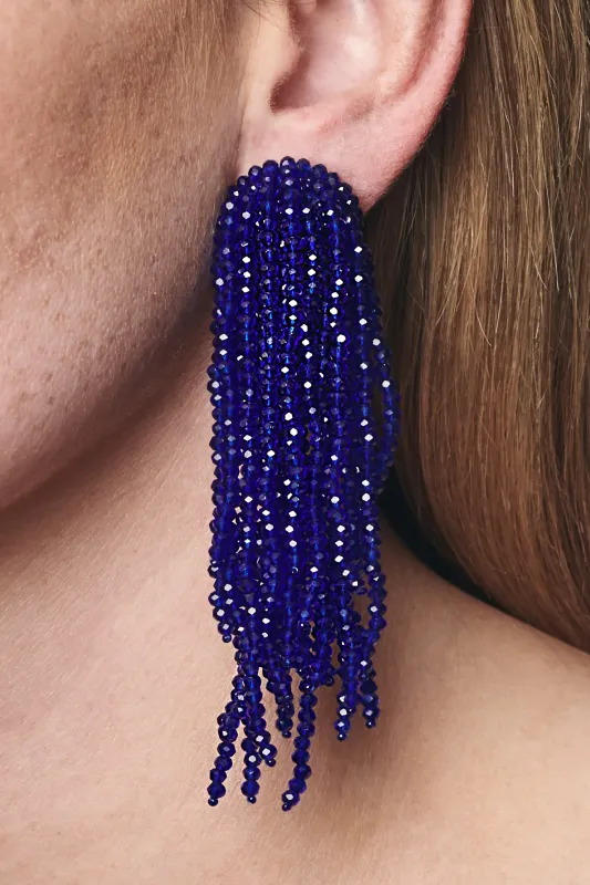 🎁 FOUNTAIN EARRINGS - COBALT (100% off) made by Sachin + Babi