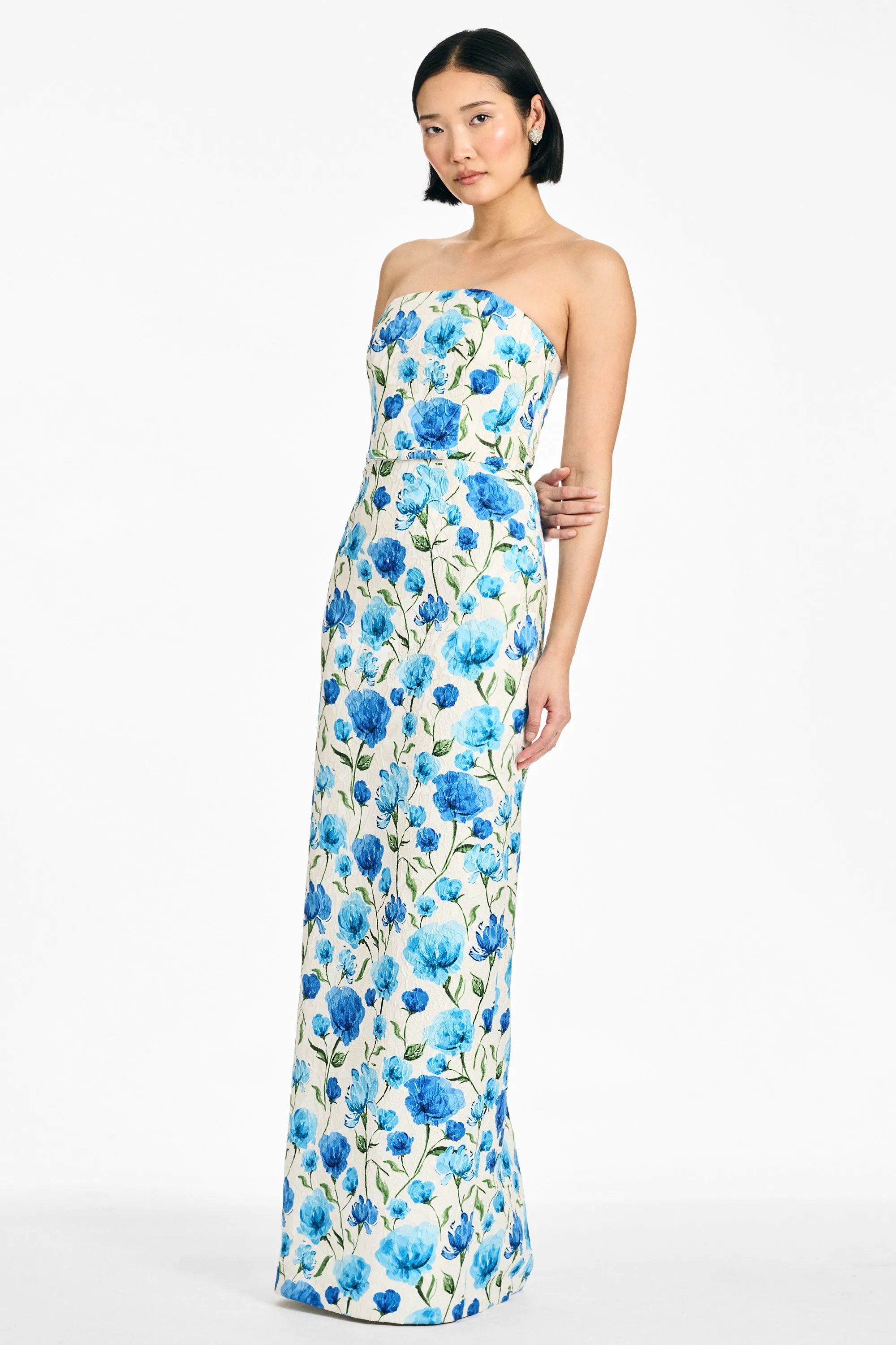 SOPHIA GOWN - SAPPHIRE POPPIES sold by Sachin + Babi product image thumbnail 3