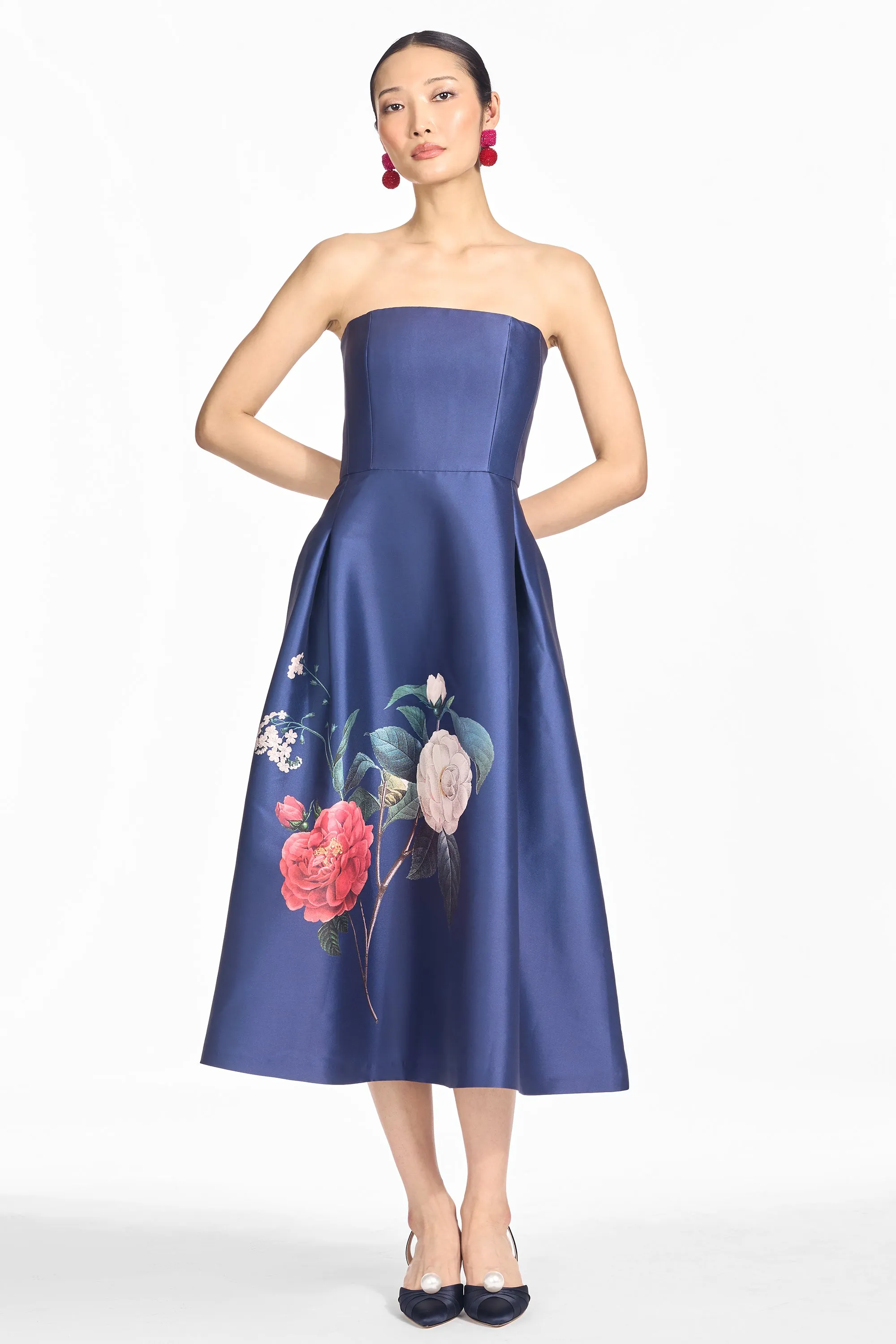 SHAY DRESS - CRIMSON & CRÈME BOUQUET sold by Sachin + Babi product image thumbnail 2