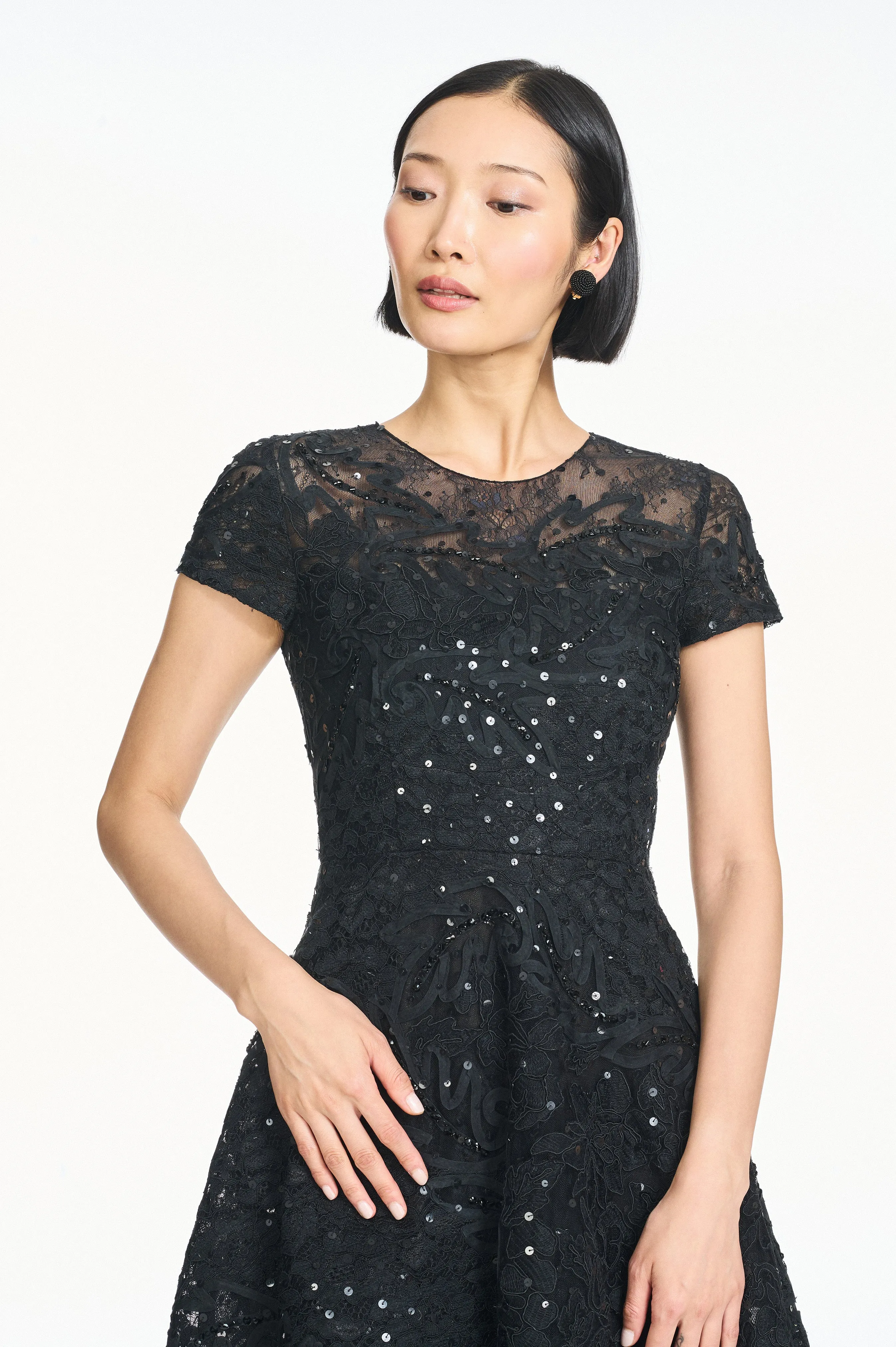 ELEKTRA BLACK A-LINE GOWN sold by Sachin + Babi product image thumbnail 2
