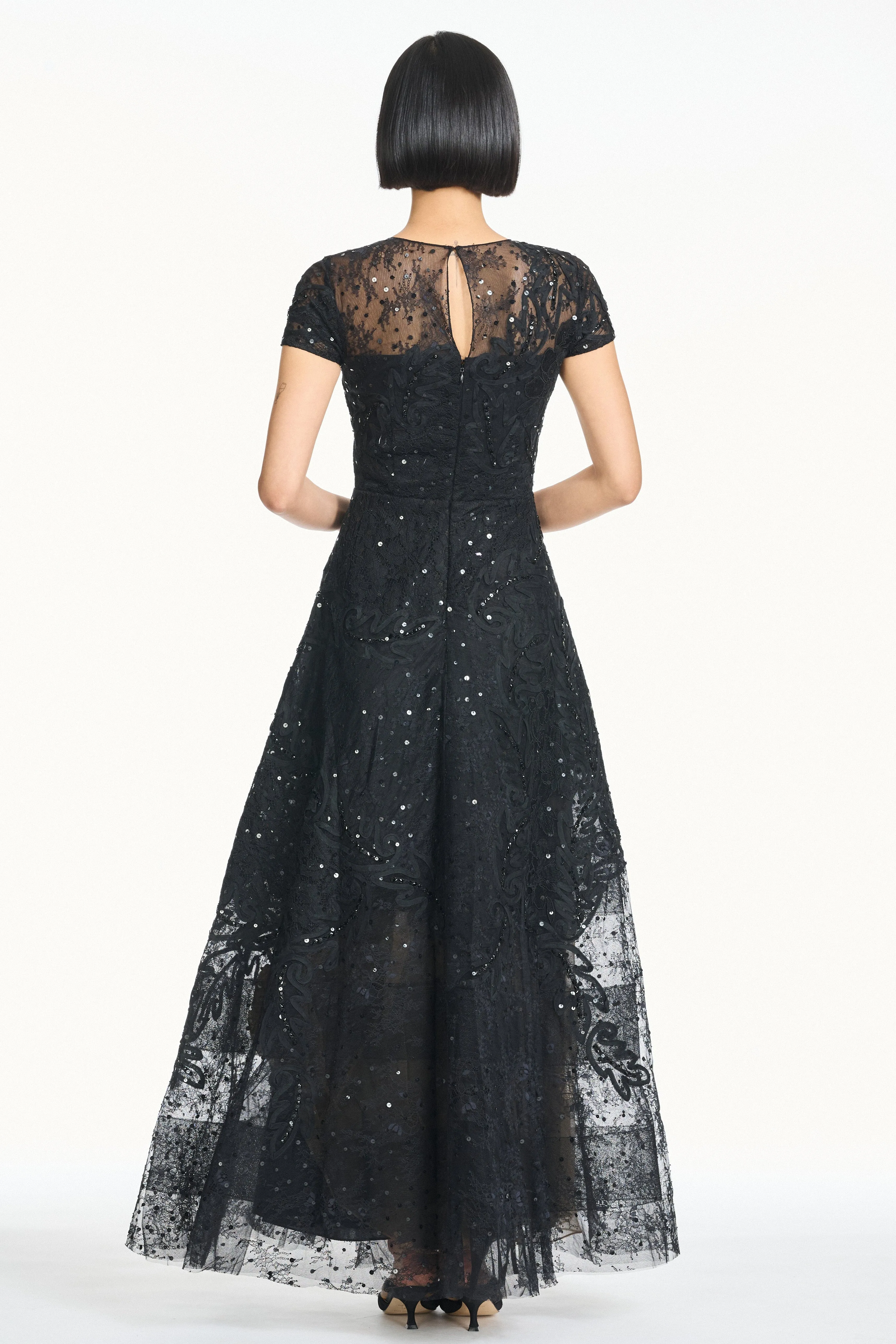 ELEKTRA BLACK A-LINE GOWN sold by Sachin + Babi product image thumbnail 4
