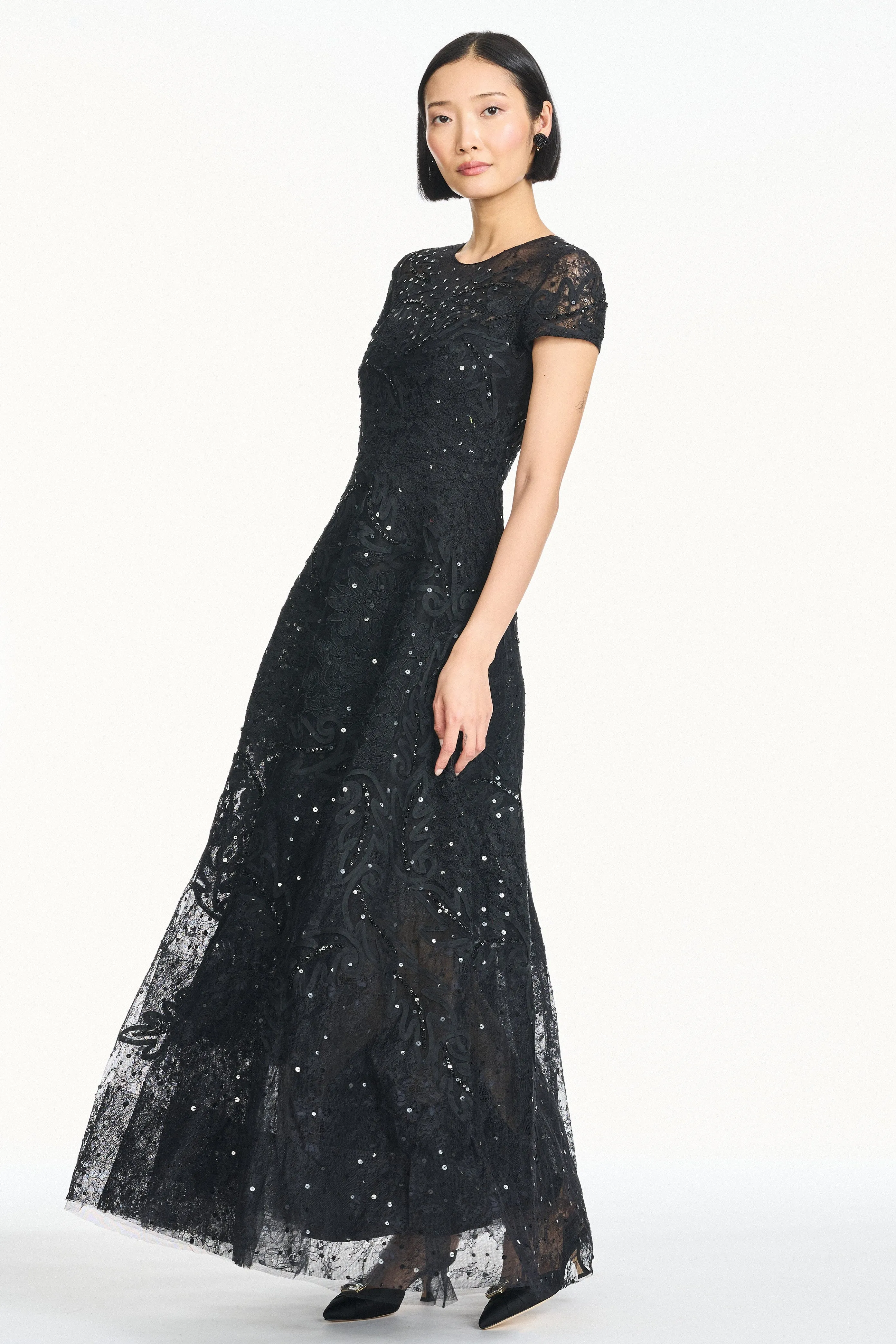 ELEKTRA BLACK A-LINE GOWN sold by Sachin + Babi product image thumbnail 3