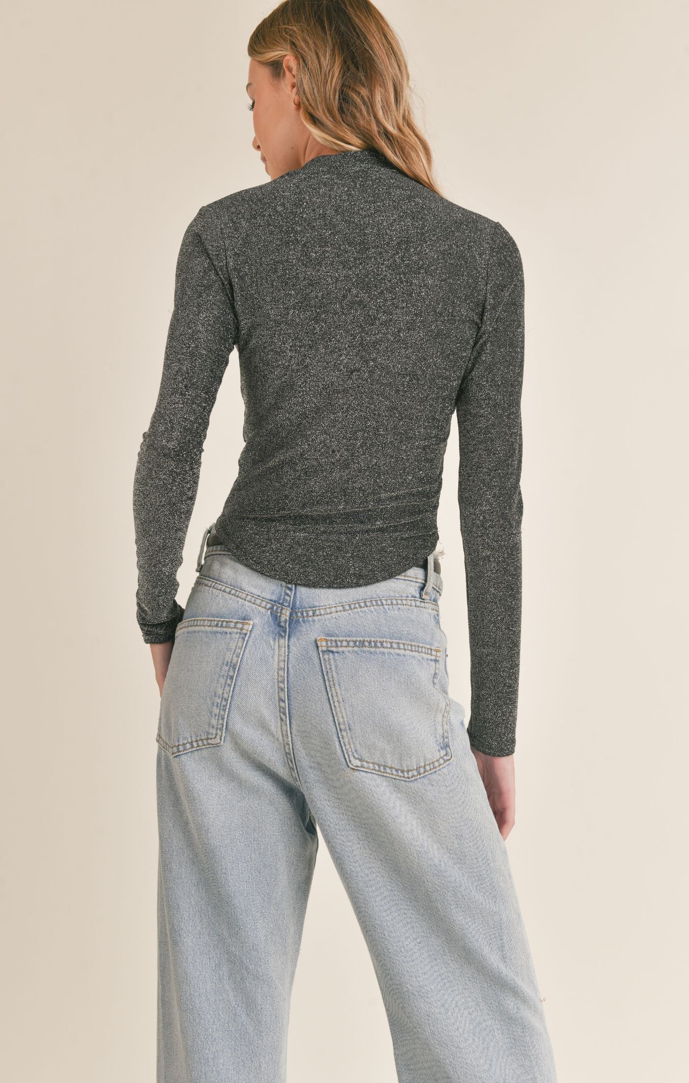 Shimmer In The Light Mockneck Top sold by Sadie & Sage product image thumbnail 3