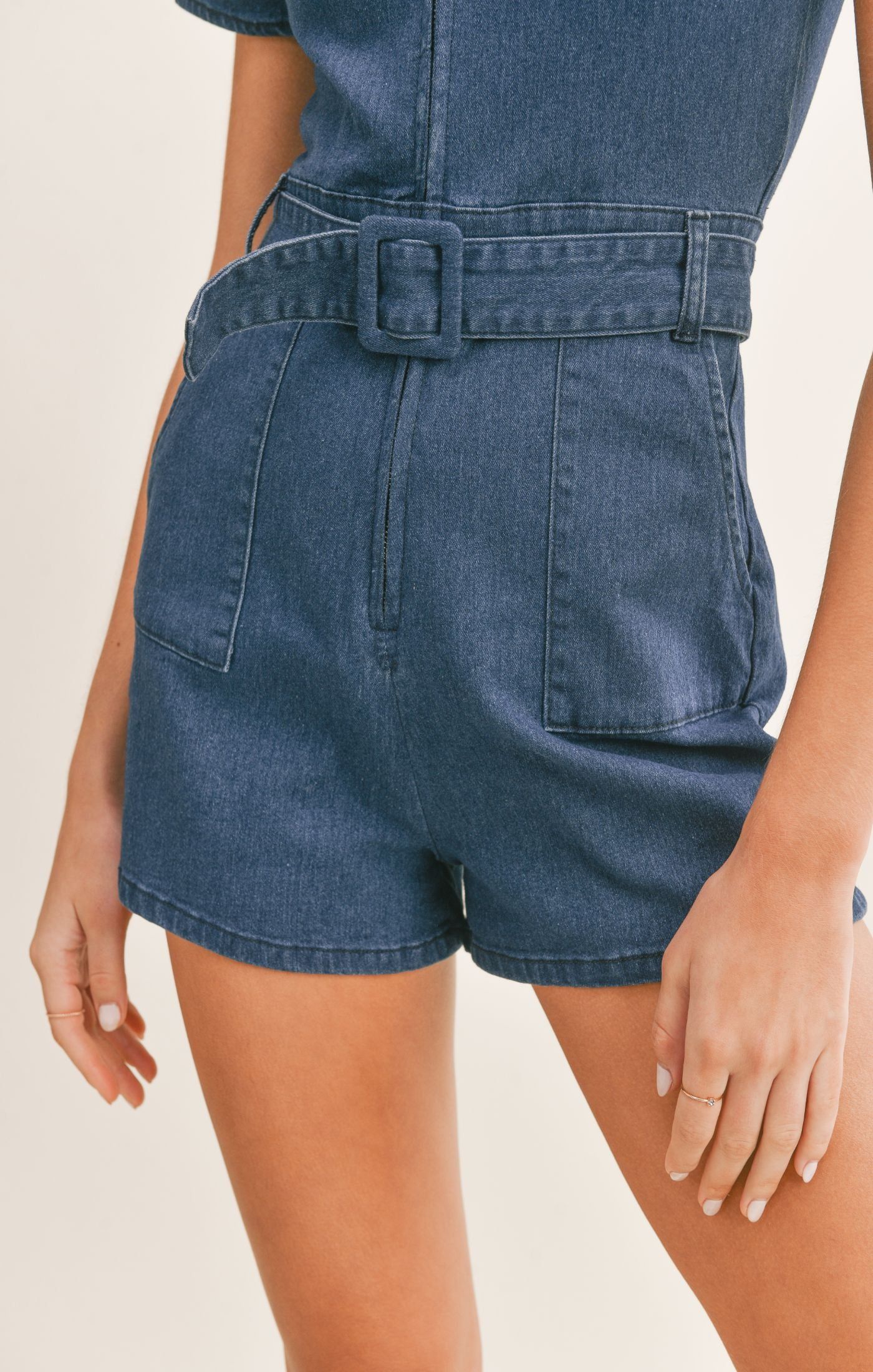 Jessica Denim Romper sold by Sadie & Sage product image thumbnail 3