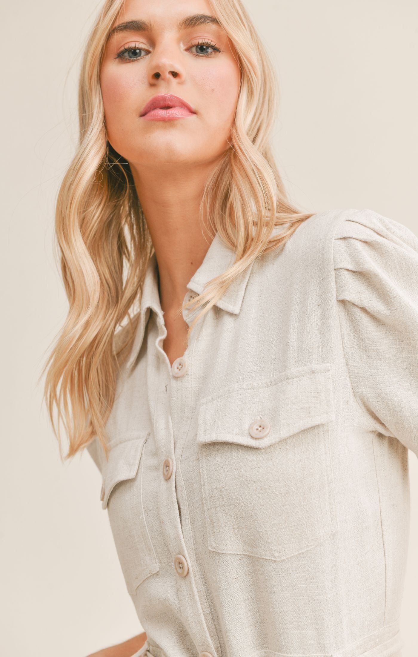 Roadtrip Linen Romper sold by Sadie & Sage product image thumbnail 3