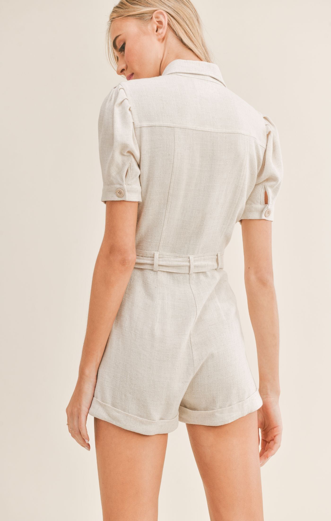Roadtrip Linen Romper sold by Sadie & Sage product image thumbnail 4