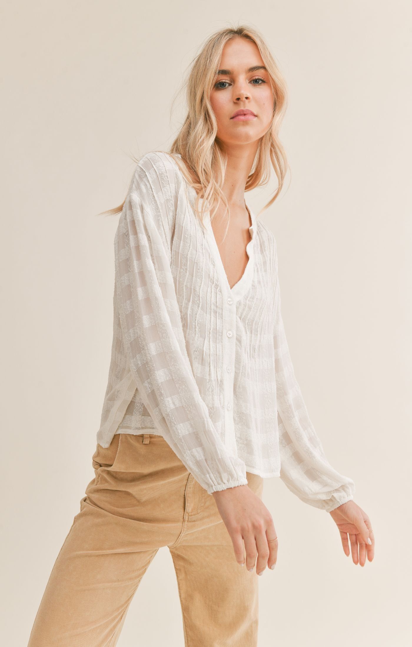 Sandy Peasant Top sold by Sadie & Sage product image thumbnail 4