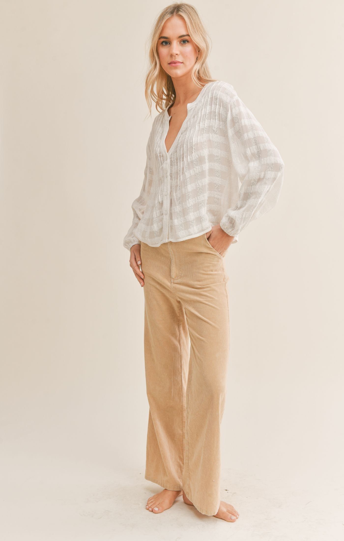 Sandy Peasant Top sold by Sadie & Sage product image thumbnail 2