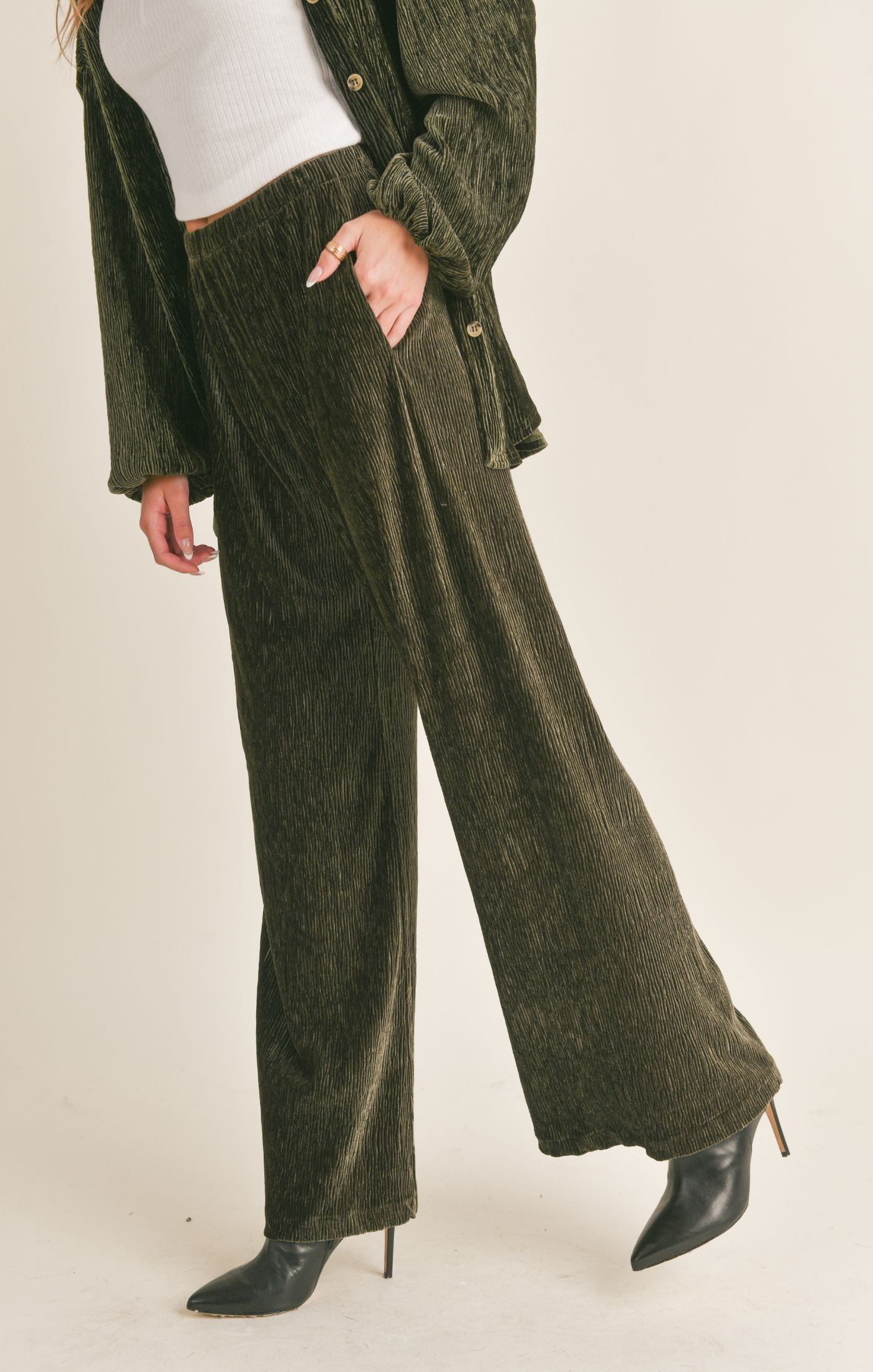 Lorelai Velvet Pants sold by Sadie & Sage product image thumbnail 2