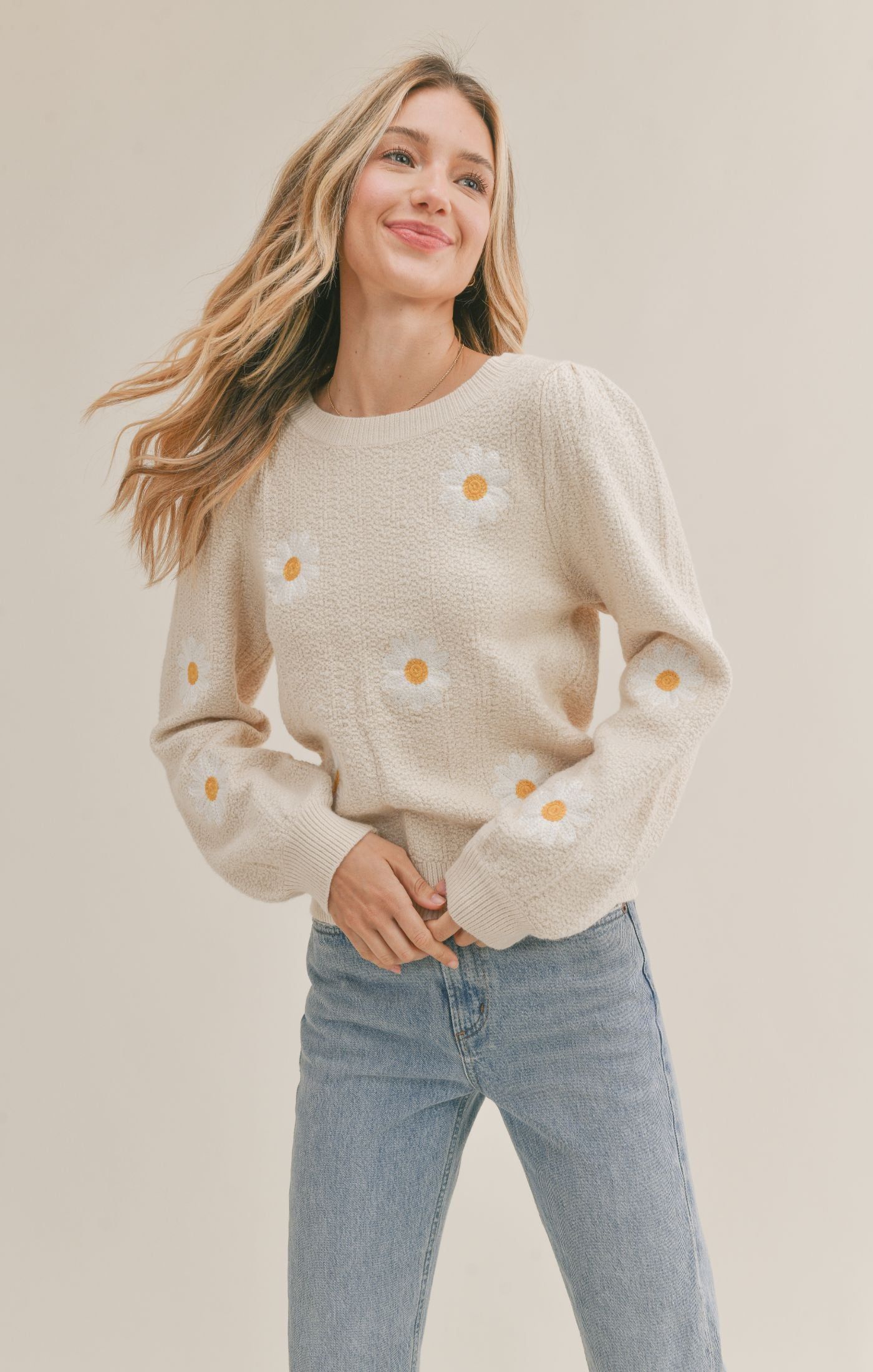 Sunflower Sand Sweater sold by Sadie & Sage