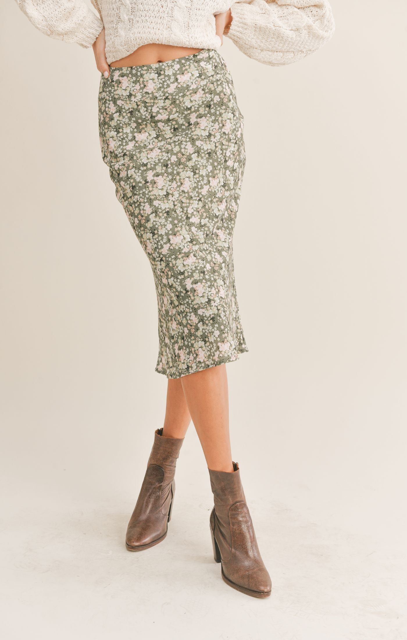 Sweet Escape Midi Skirt sold by Sadie & Sage