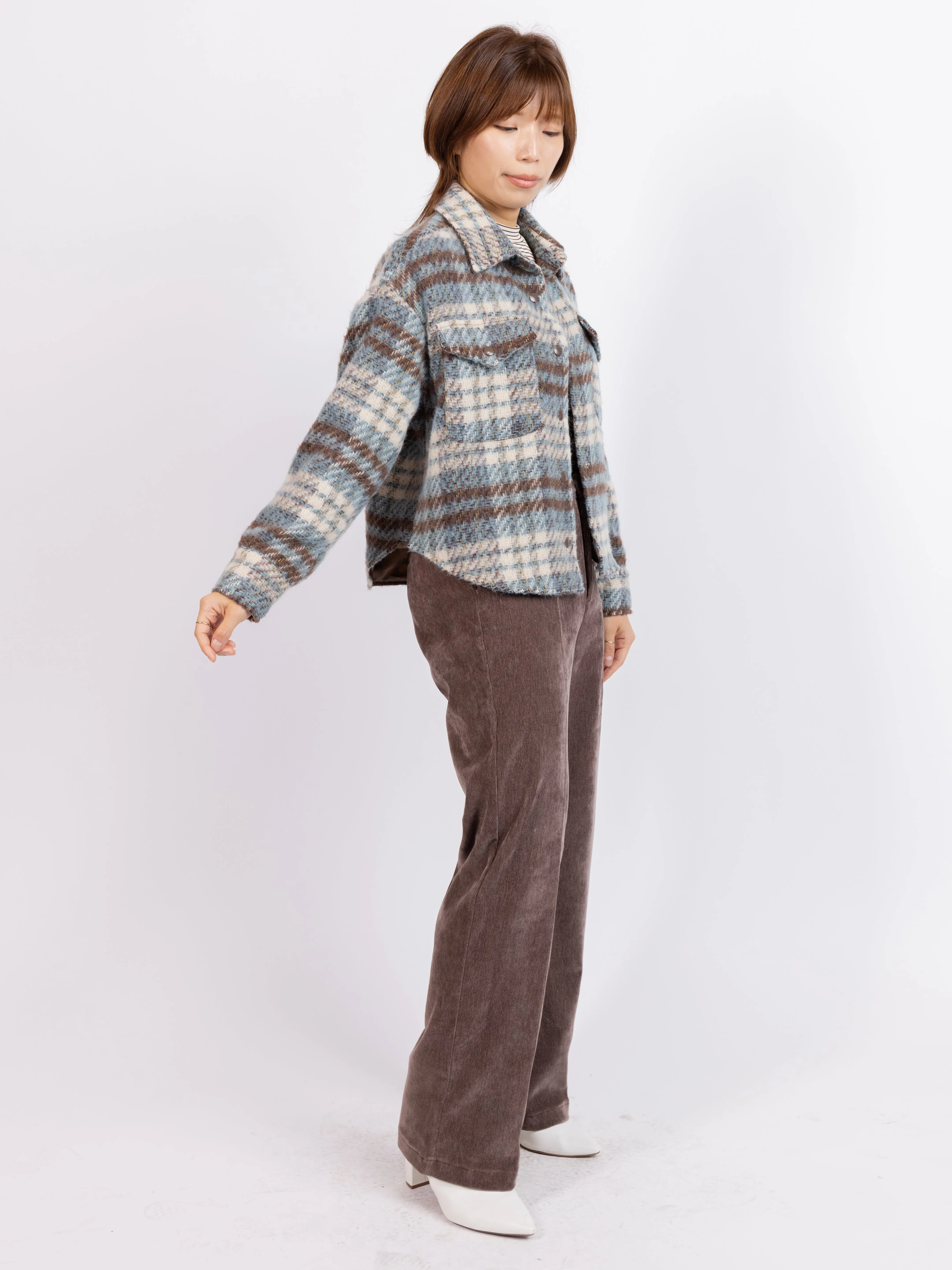 Eloise Plaid Shacket sold by Sadie & Sage product image thumbnail 3