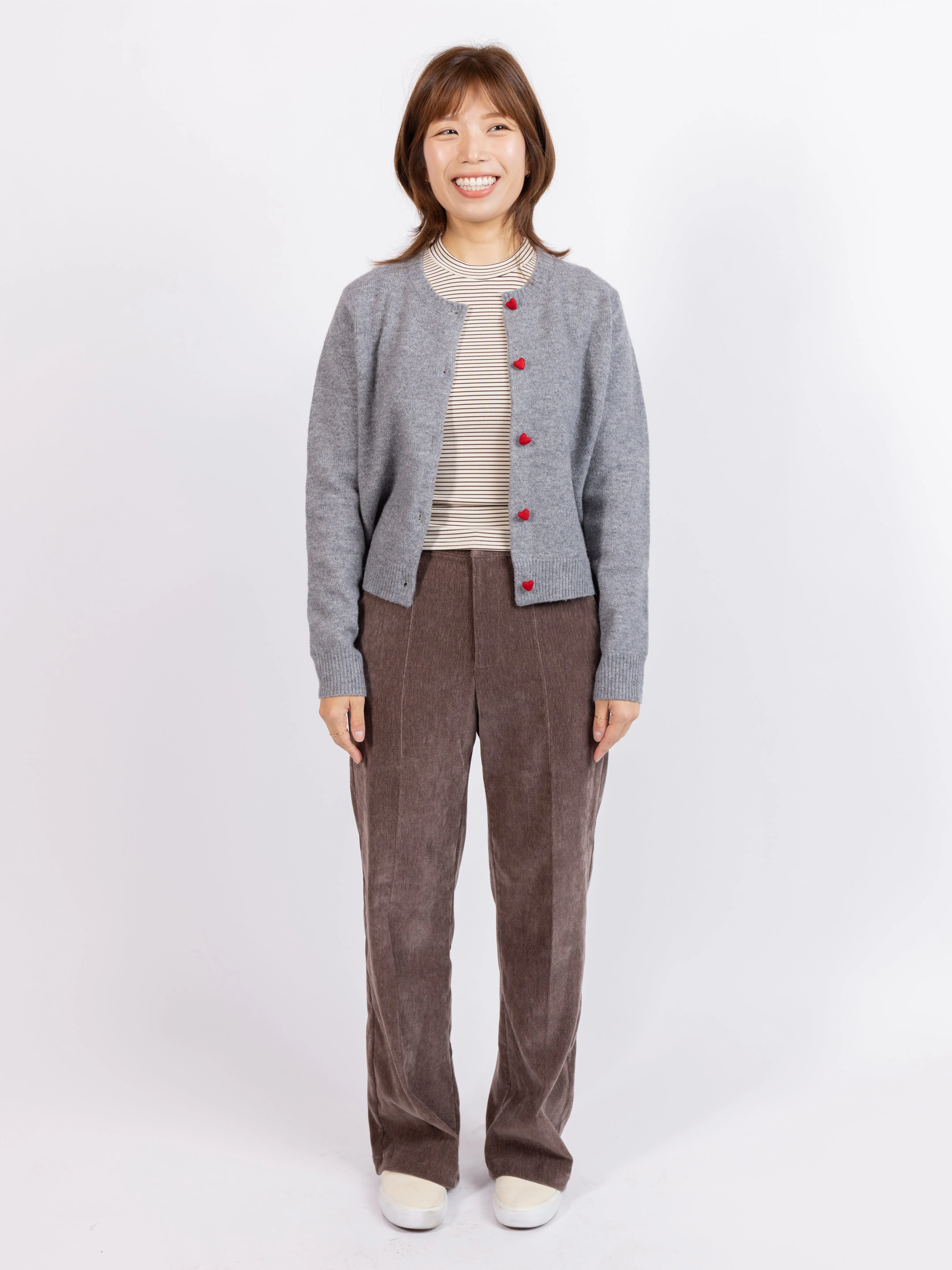 Leighton Heart Button Cardi sold by Sadie & Sage